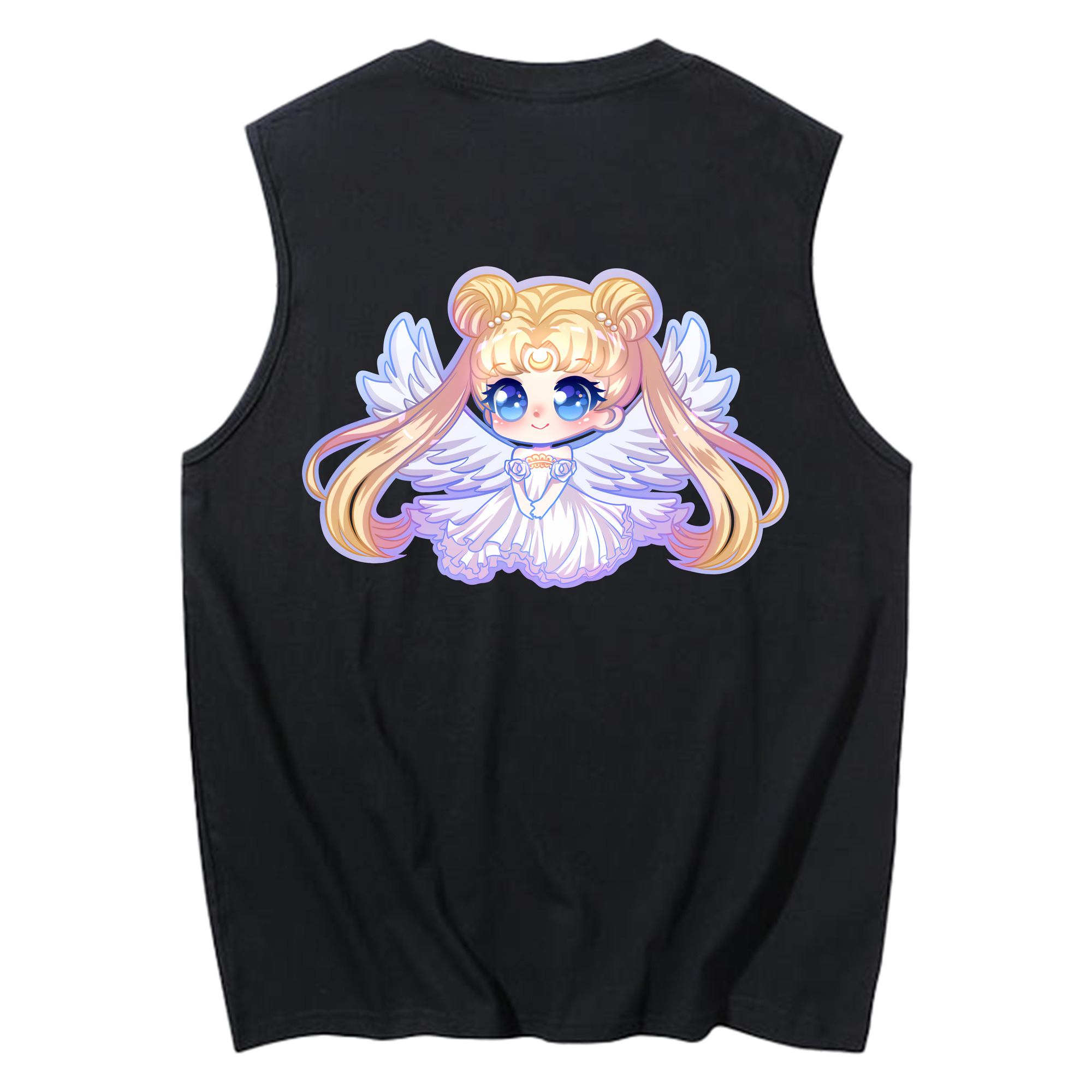 （画像用） 美少女戦士セーラームーン 愛野 美奈子 あいの みなこ Sailor Moon Aino Minako コットン100％タンクトップ（背面プリント）