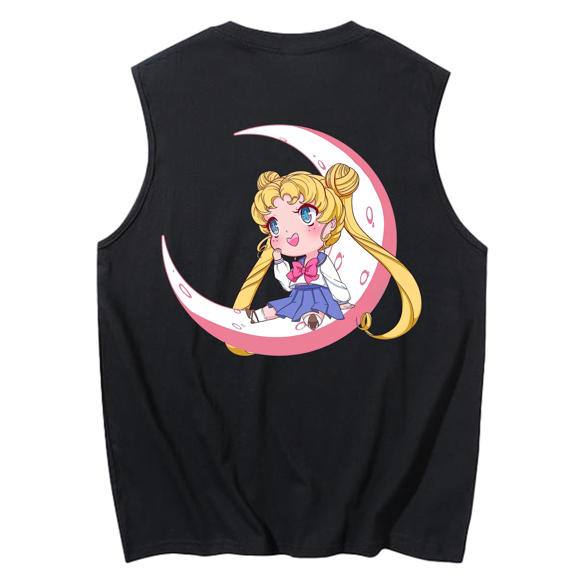 （画像用） 美少女戦士セーラームーン 愛野 美奈子 あいの みなこ Sailor Moon Aino Minako コットン100％タンクトップ（背面プリント）