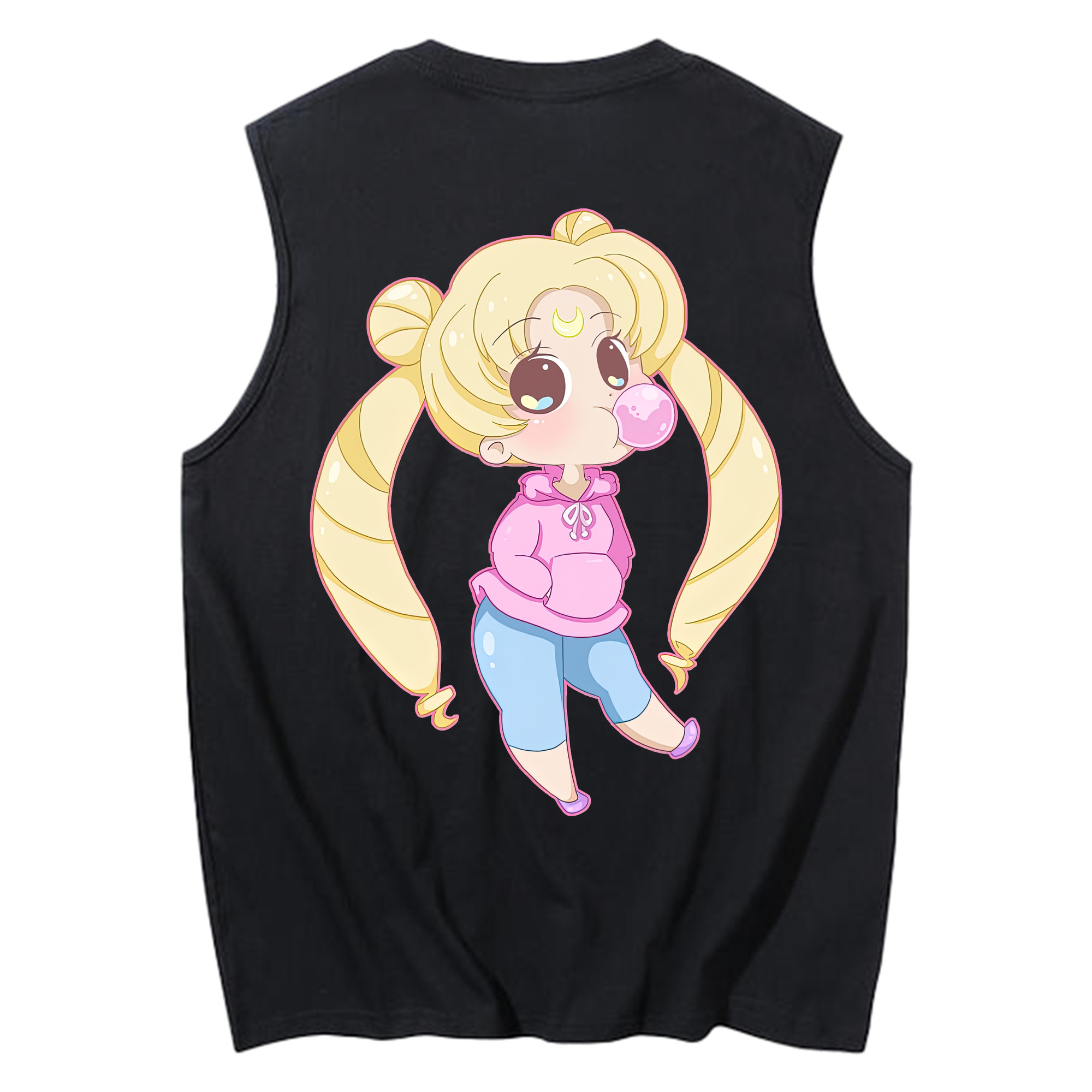 （画像用） 美少女戦士セーラームーン 愛野 美奈子 あいの みなこ Sailor Moon Aino Minako コットン100％タンクトップ（背面プリント）