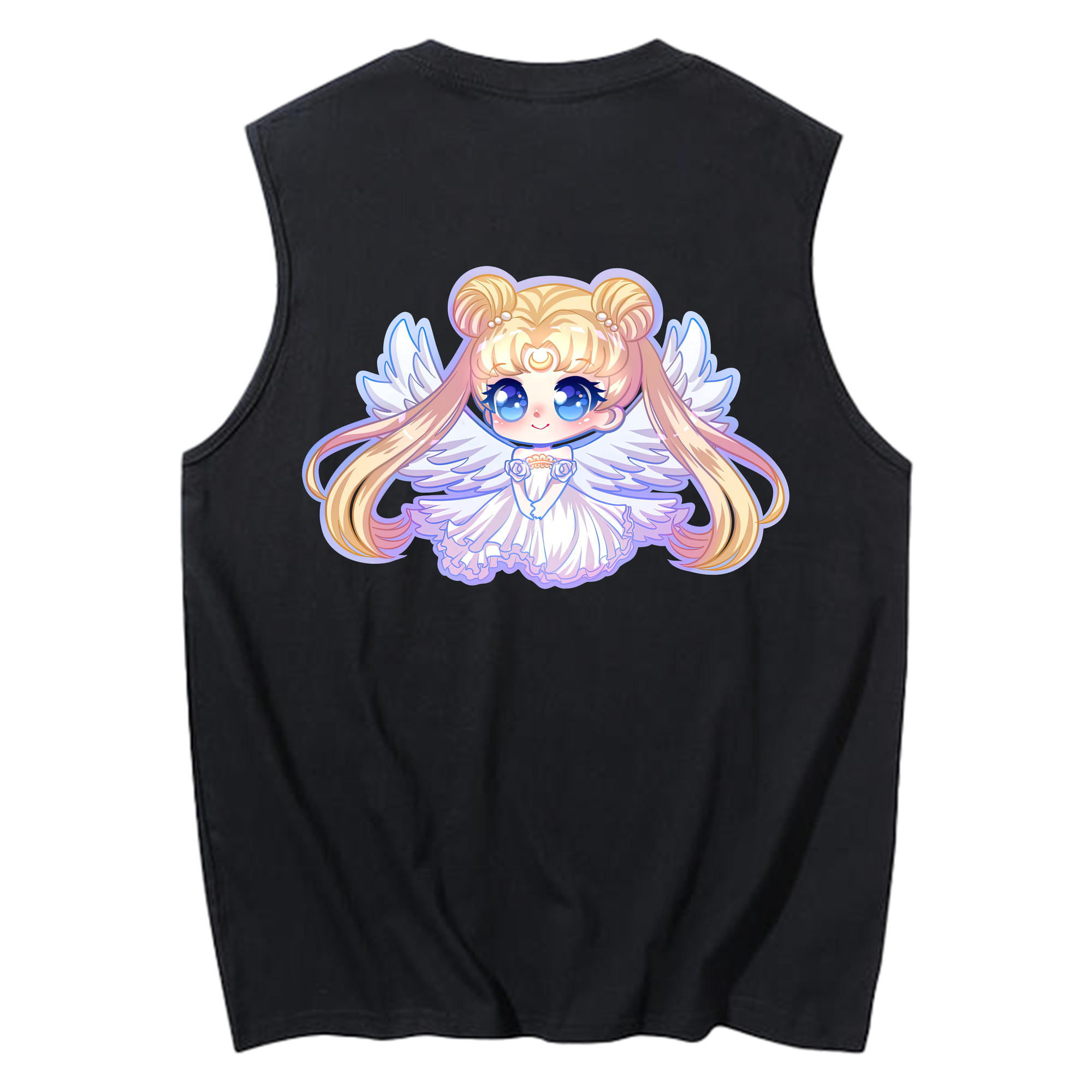 （画像用） 美少女戦士セーラームーン 愛野 美奈子 あいの みなこ Sailor Moon Aino Minako コットン100％タンクトップ（背面プリント）