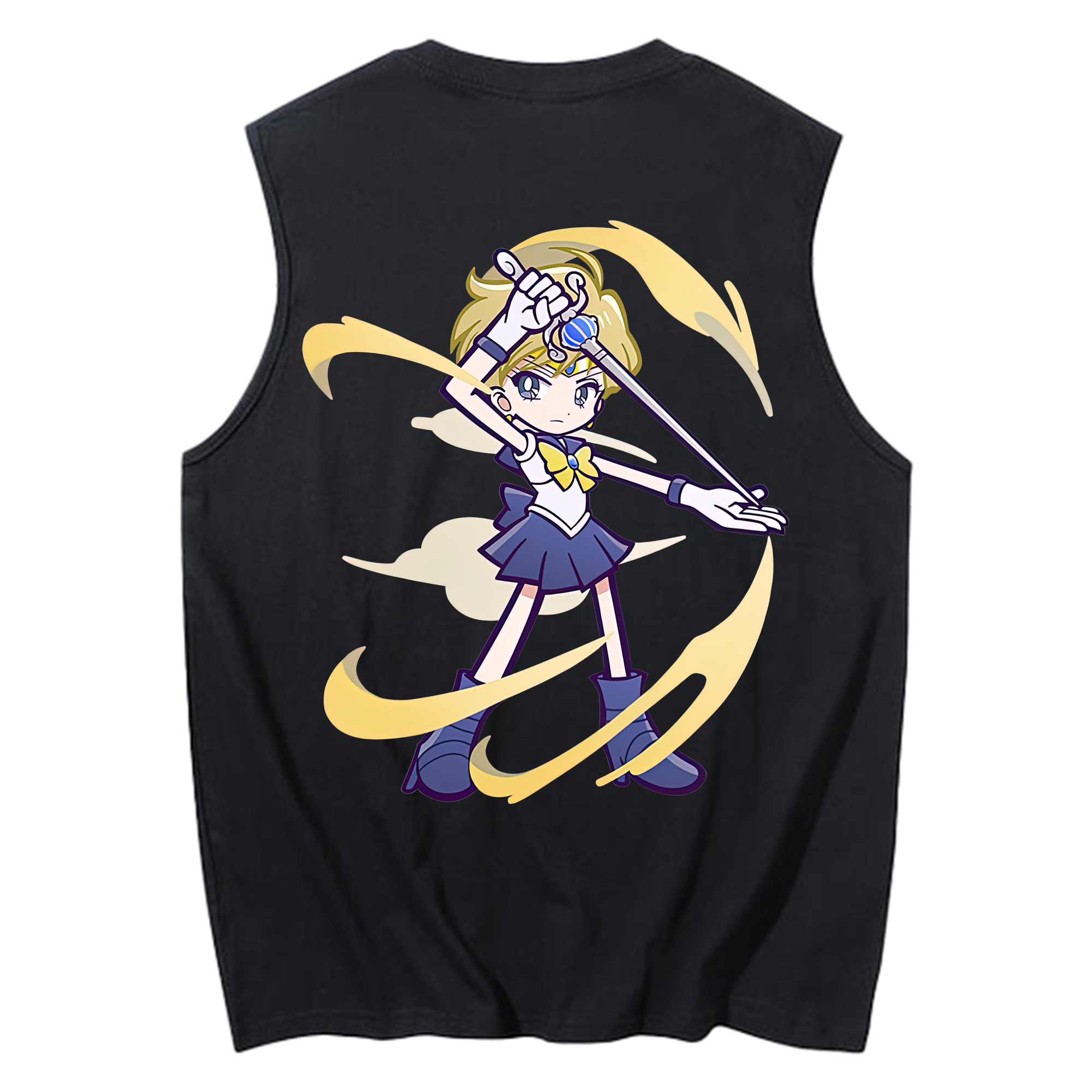（画像用） 美少女戦士セーラームーン 天王はるか Sailor Moon Tenoh Haruka コットン100％タンクトップ（背面プリント）