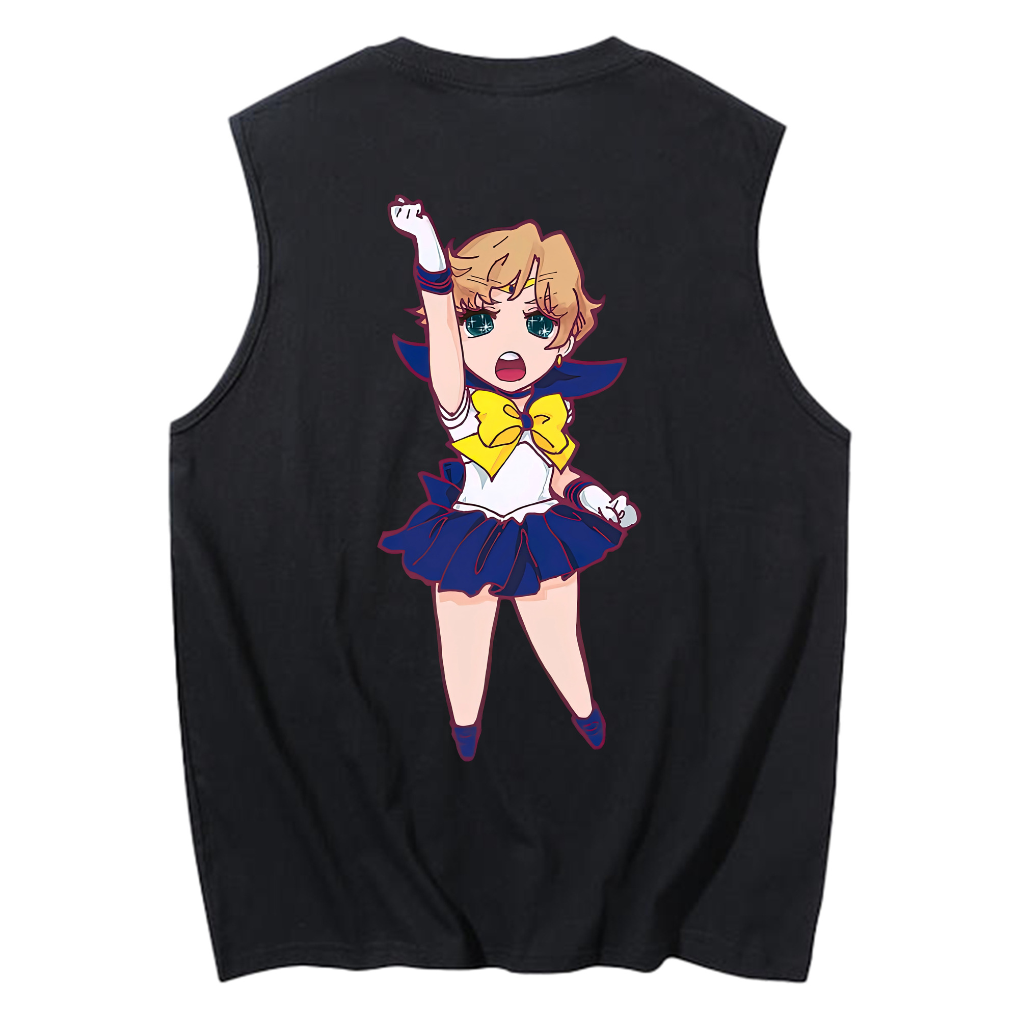 （画像用） 美少女戦士セーラームーン 天王はるか Sailor Moon Tenoh Haruka コットン100％タンクトップ（背面プリント）