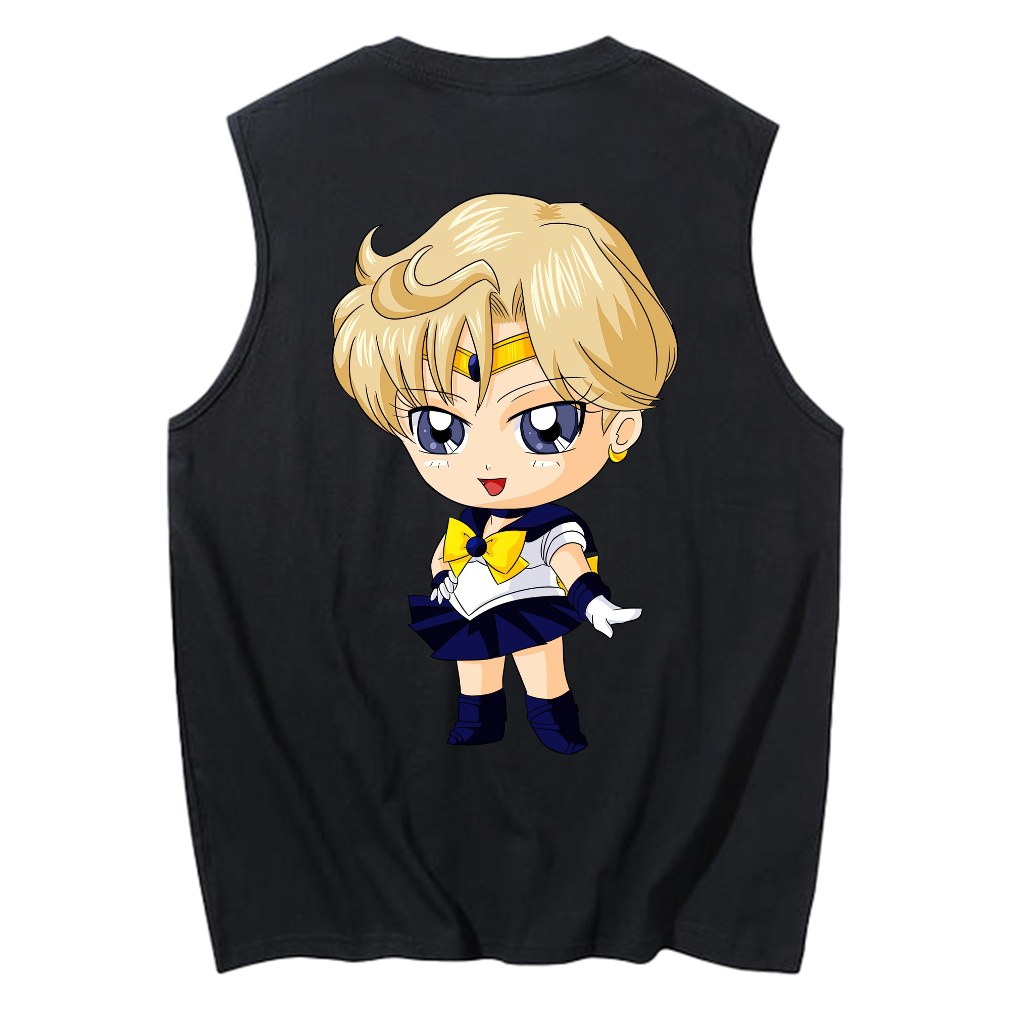 （画像用） 美少女戦士セーラームーン 天王はるか Sailor Moon Tenoh Haruka コットン100％タンクトップ（背面プリント）
