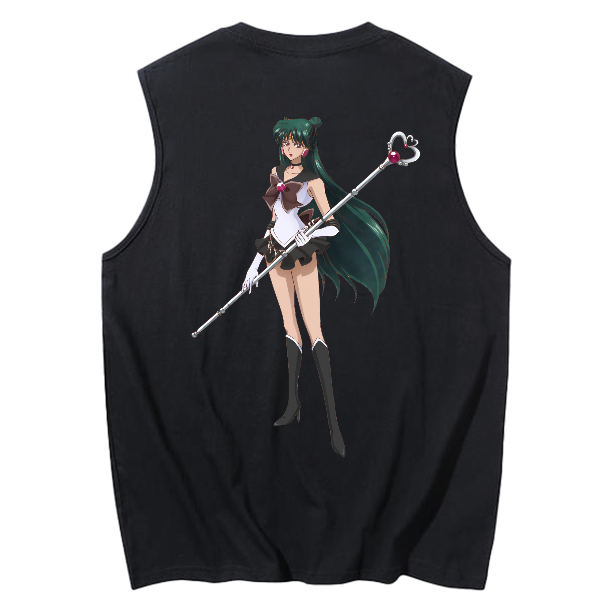 （画像用） 美少女戦士セーラームーン 冥王せつな Sailor Moon Meiou Setsuna コットン100％タンクトップ（背面プリント）