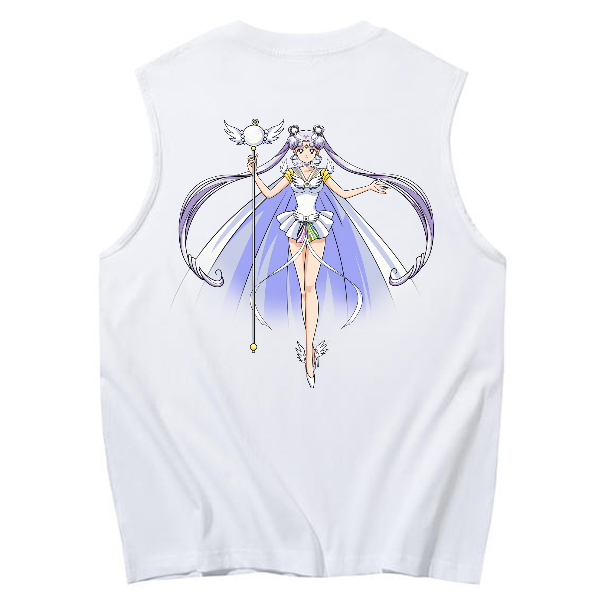 （画像用） 美少女戦士セーラームーン 月野 うさぎ つきの うさぎ Sailor Moon Tsukino Usagi コットン100％タンクトップ（背面プリント）