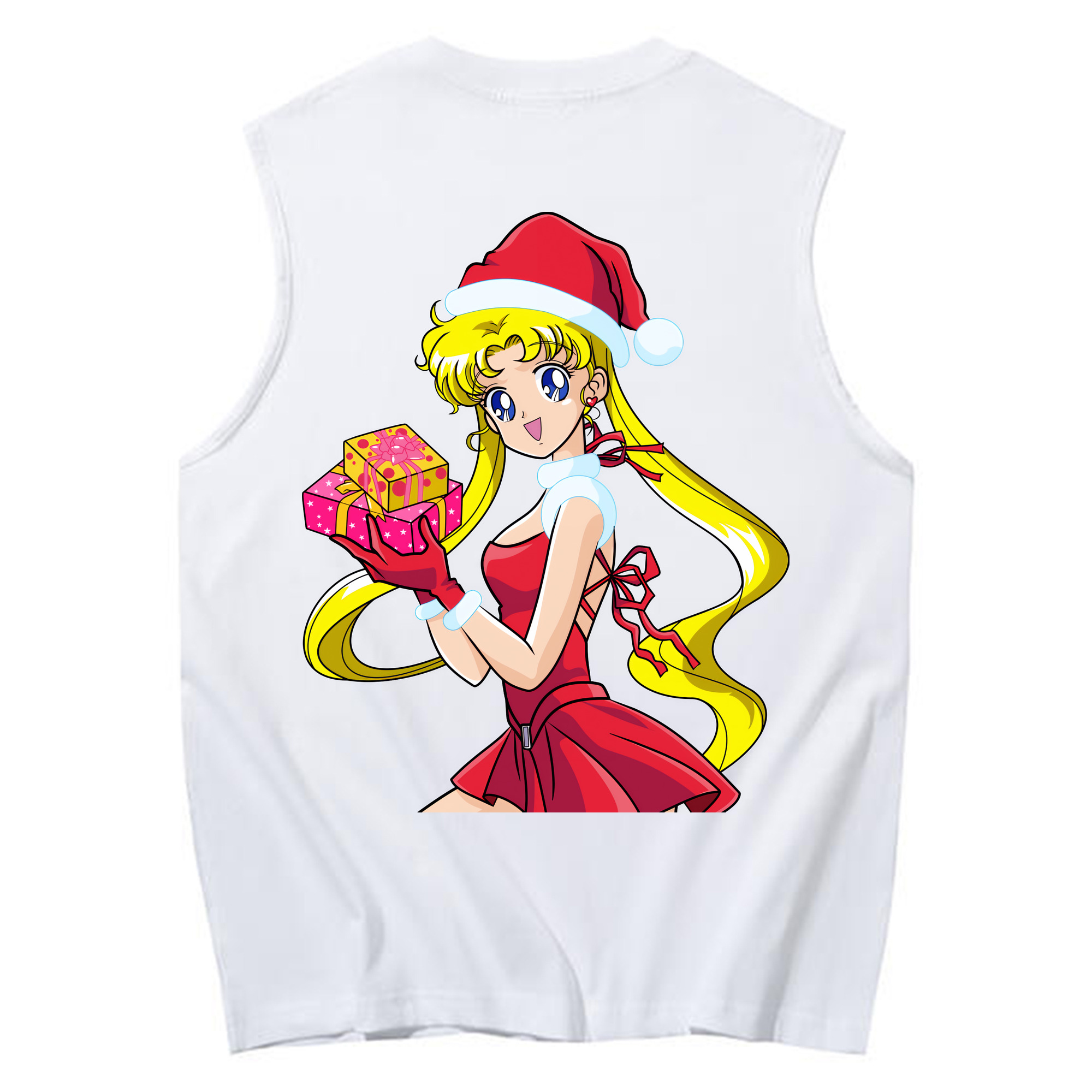 （画像用） 美少女戦士セーラームーン 月野 うさぎ つきの うさぎ Sailor Moon Tsukino Usagi コットン100％タンクトップ（背面プリント）
