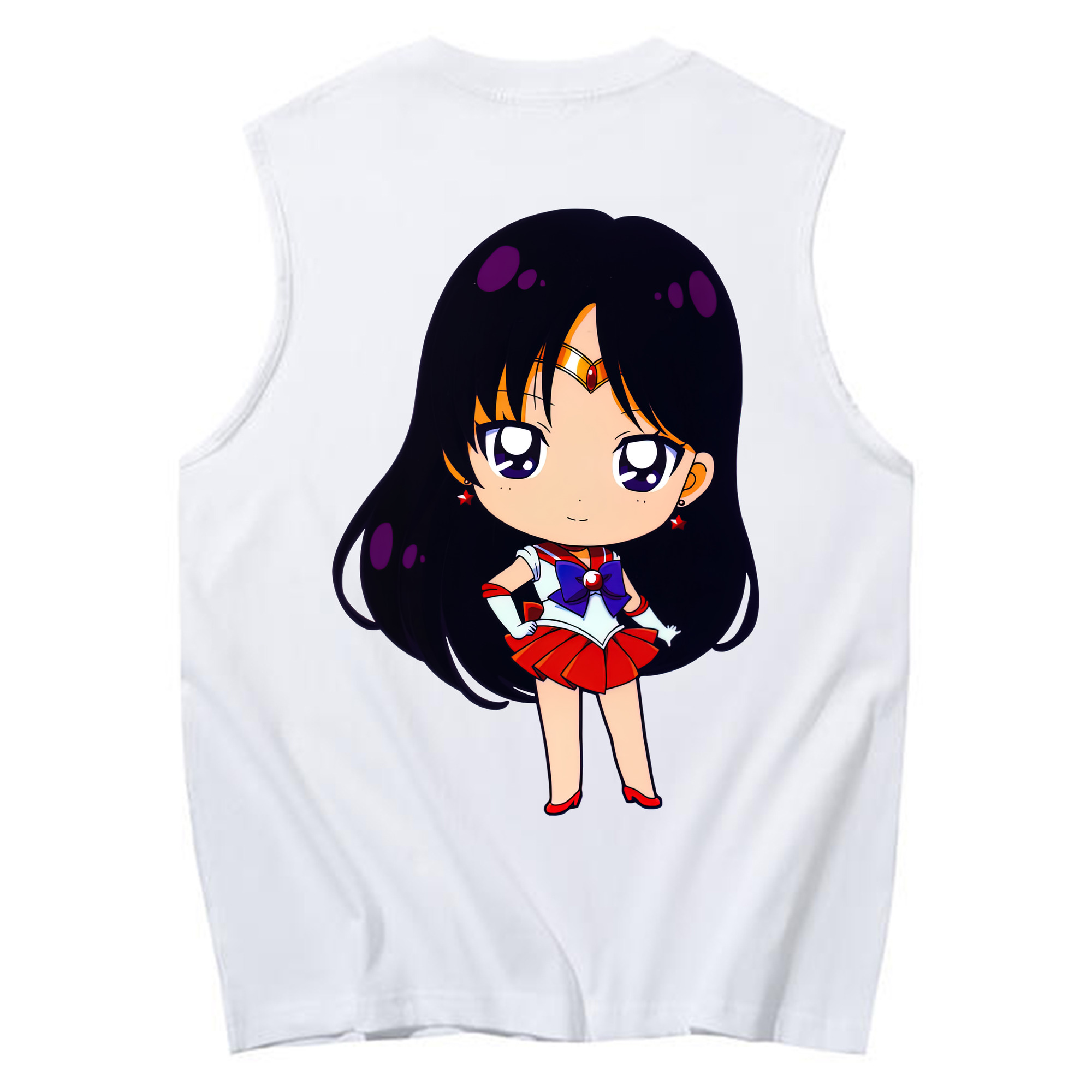 （画像用） 美少女戦士セーラームーン 火野レイ ひの レイ Sailor Moon Hino Rei （セーラーマーズ,Sailor Mars） コットン100％タンクトップ（背面プリント）