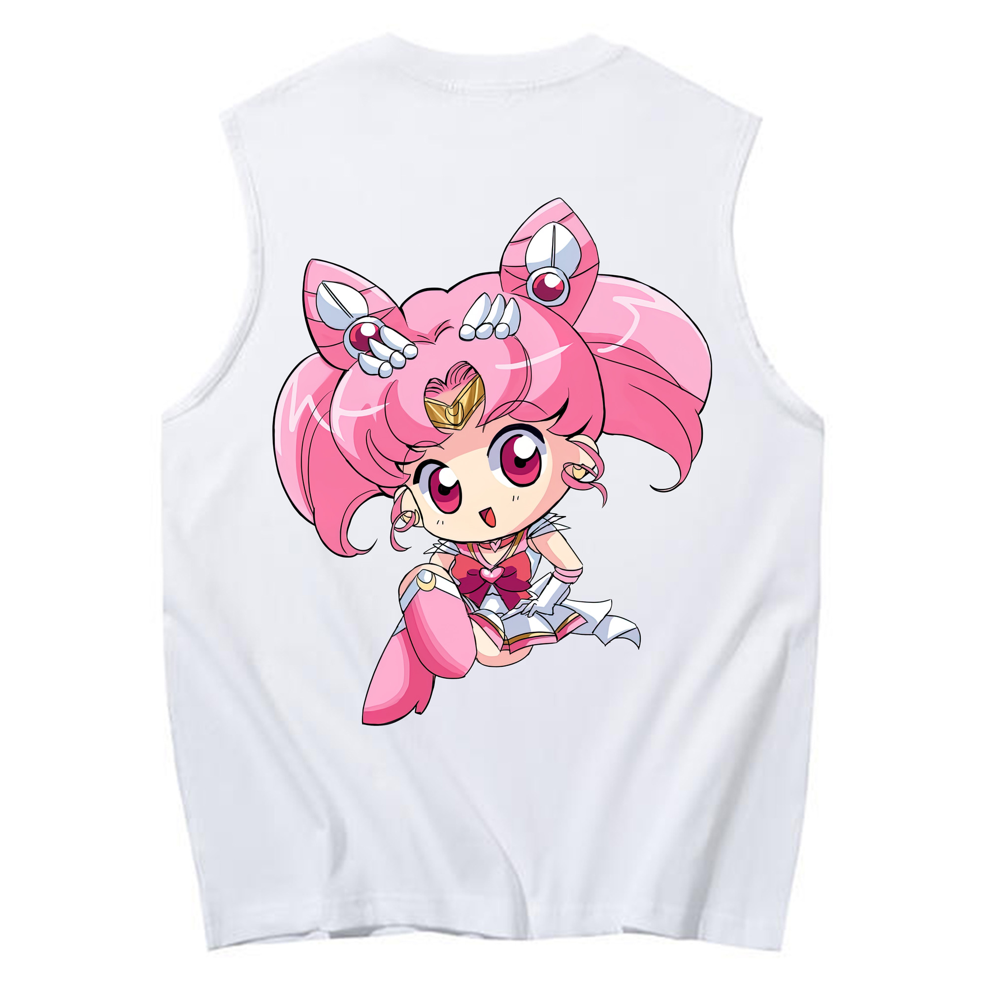 （画像用） 美少女戦士セーラームーン ちびうさ Sailor Moon Chibiusa Tsukino Usagi Small Lady Serenity コットン100％タンクトップ（背面プリント）