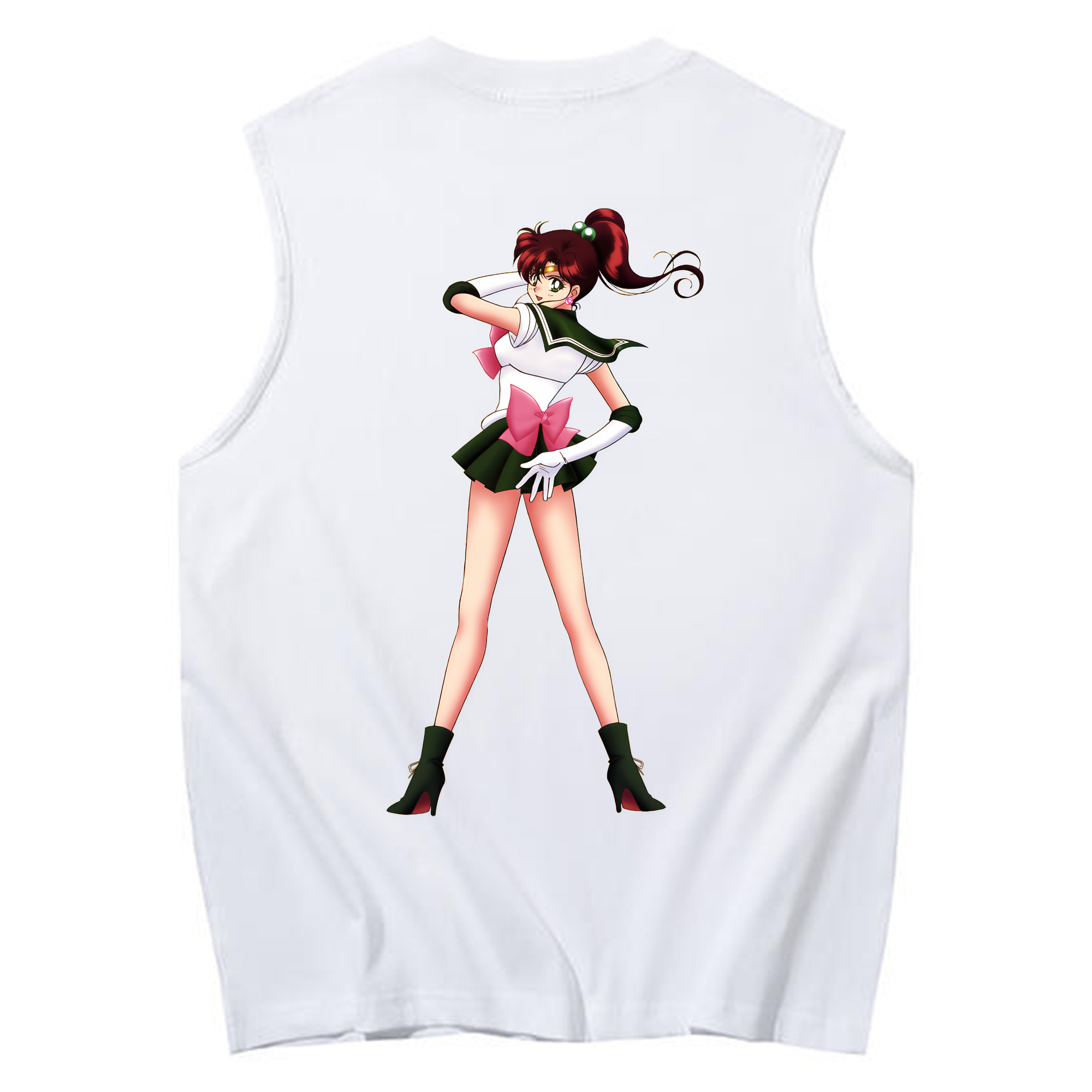 （画像用） 美少女戦士セーラームーン 木野 まこと きの まこと Sailor Moon Kino Makoto （セーラージュピター；Sailor Jupiter） コットン100％タンクトップ（背面プリント）