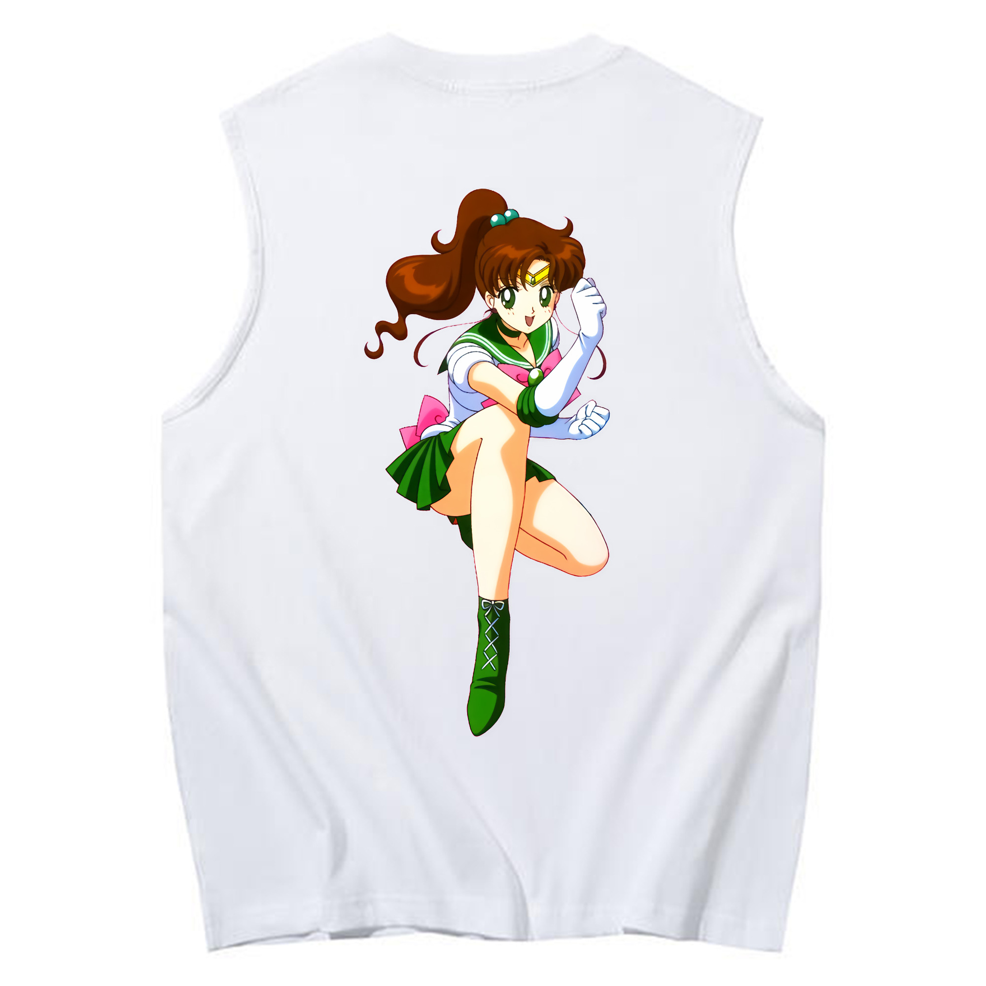 （画像用） 美少女戦士セーラームーン 木野 まこと きの まこと Sailor Moon Kino Makoto （セーラージュピター；Sailor Jupiter） コットン100％タンクトップ（背面プリント）