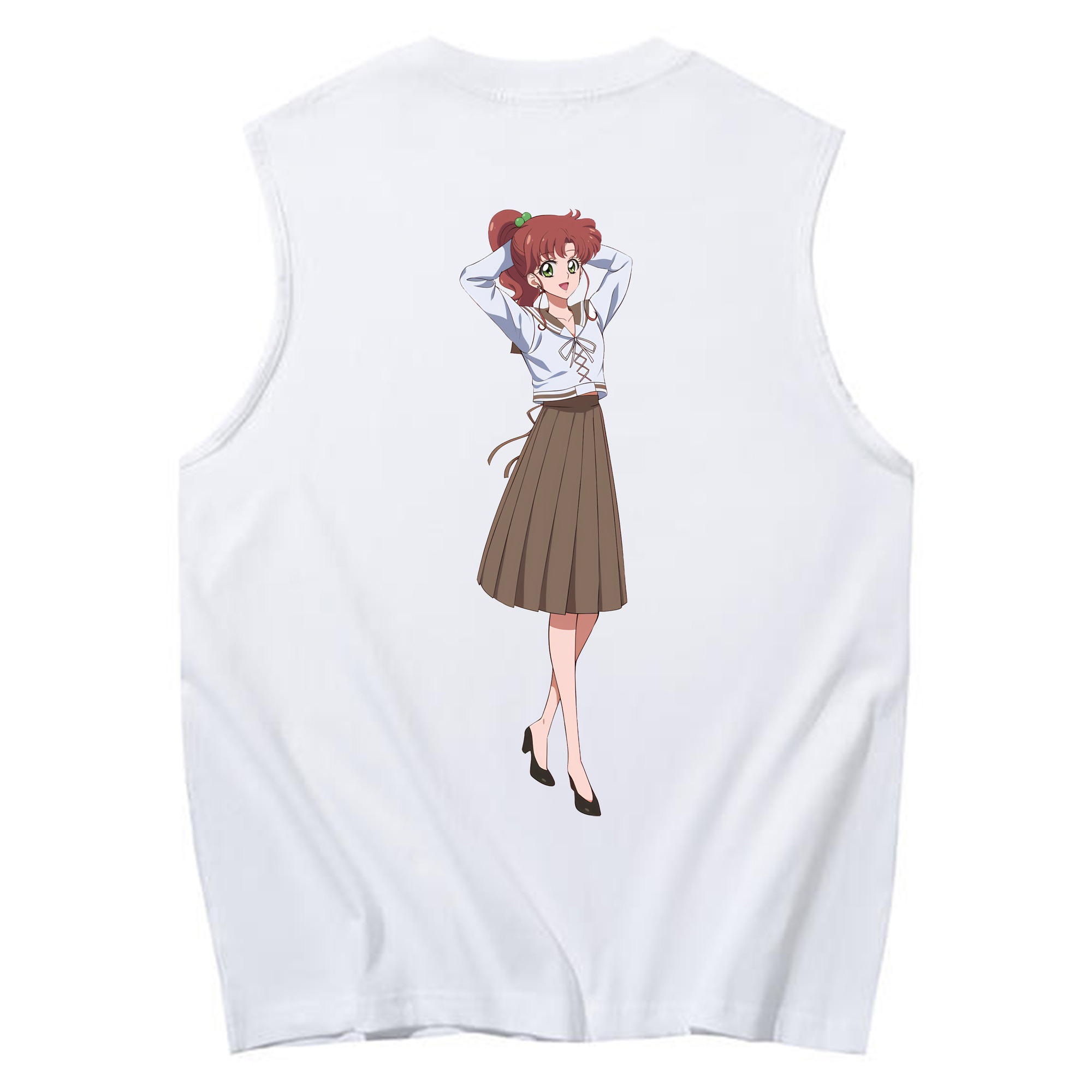 （画像用） 美少女戦士セーラームーン 木野 まこと きの まこと Sailor Moon Kino Makoto （セーラージュピター；Sailor Jupiter） コットン100％タンクトップ（背面プリント）