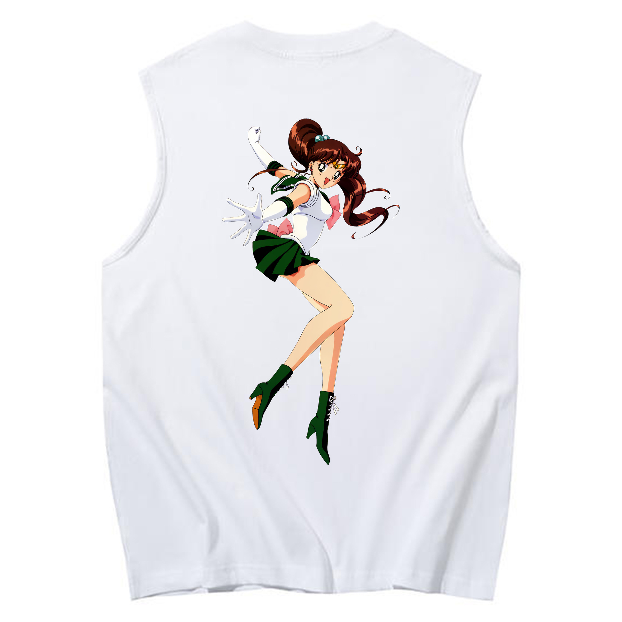 （画像用） 美少女戦士セーラームーン 木野 まこと きの まこと Sailor Moon Kino Makoto （セーラージュピター；Sailor Jupiter） コットン100％タンクトップ（背面プリント）