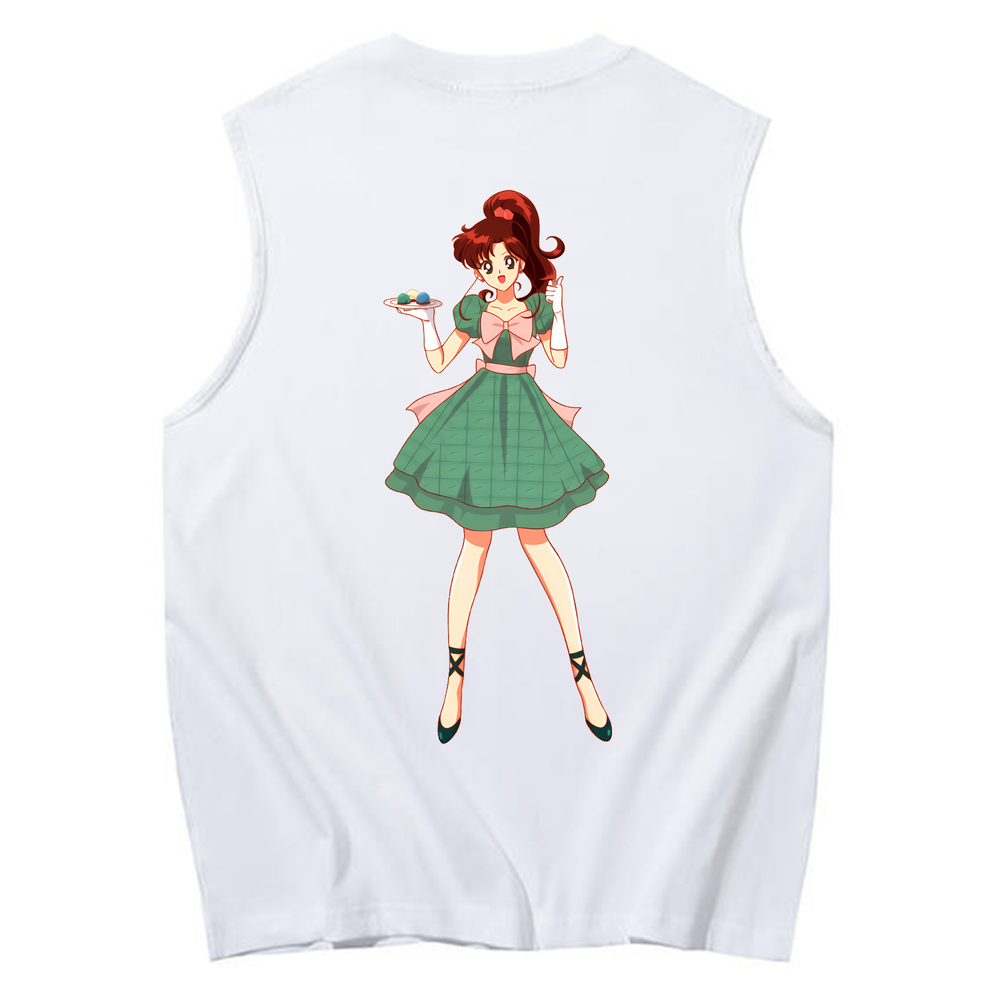 （画像用） 美少女戦士セーラームーン 木野 まこと きの まこと Sailor Moon Kino Makoto （セーラージュピター；Sailor Jupiter） コットン100％タンクトップ（背面プリント）