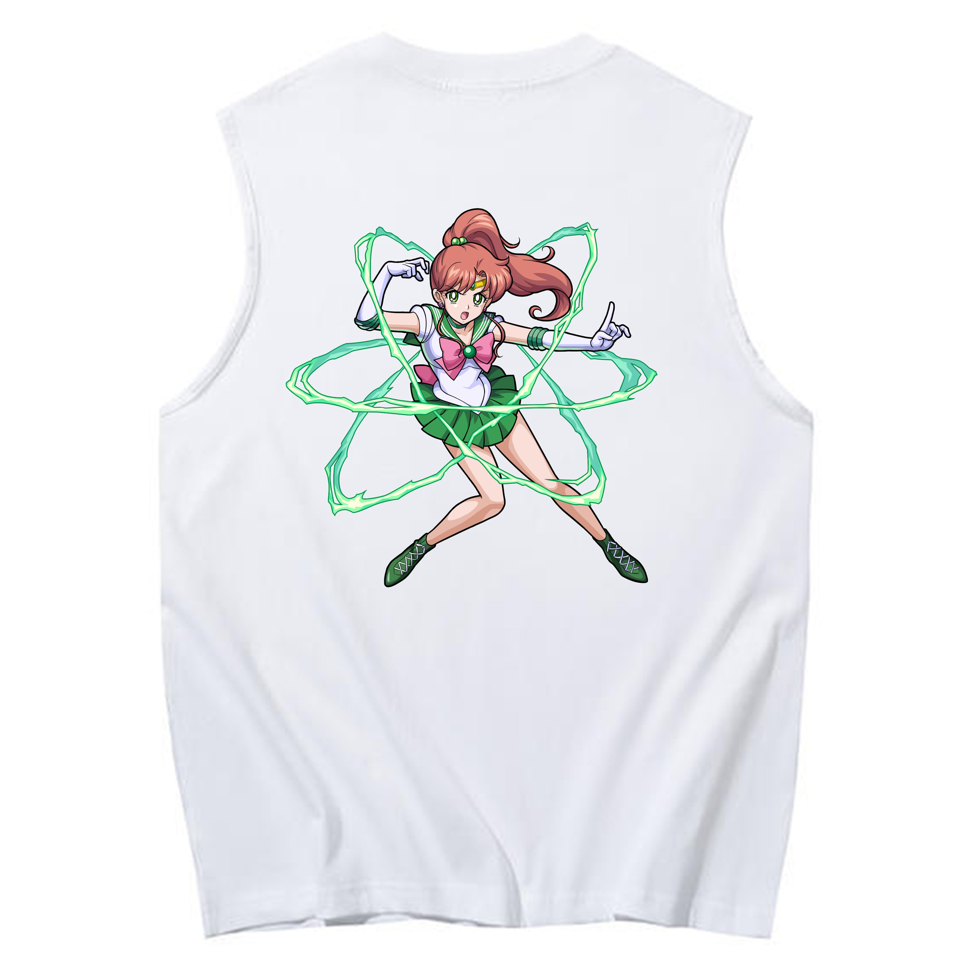 （画像用） 美少女戦士セーラームーン 木野 まこと きの まこと Sailor Moon Kino Makoto （セーラージュピター；Sailor Jupiter） コットン100％タンクトップ（背面プリント）