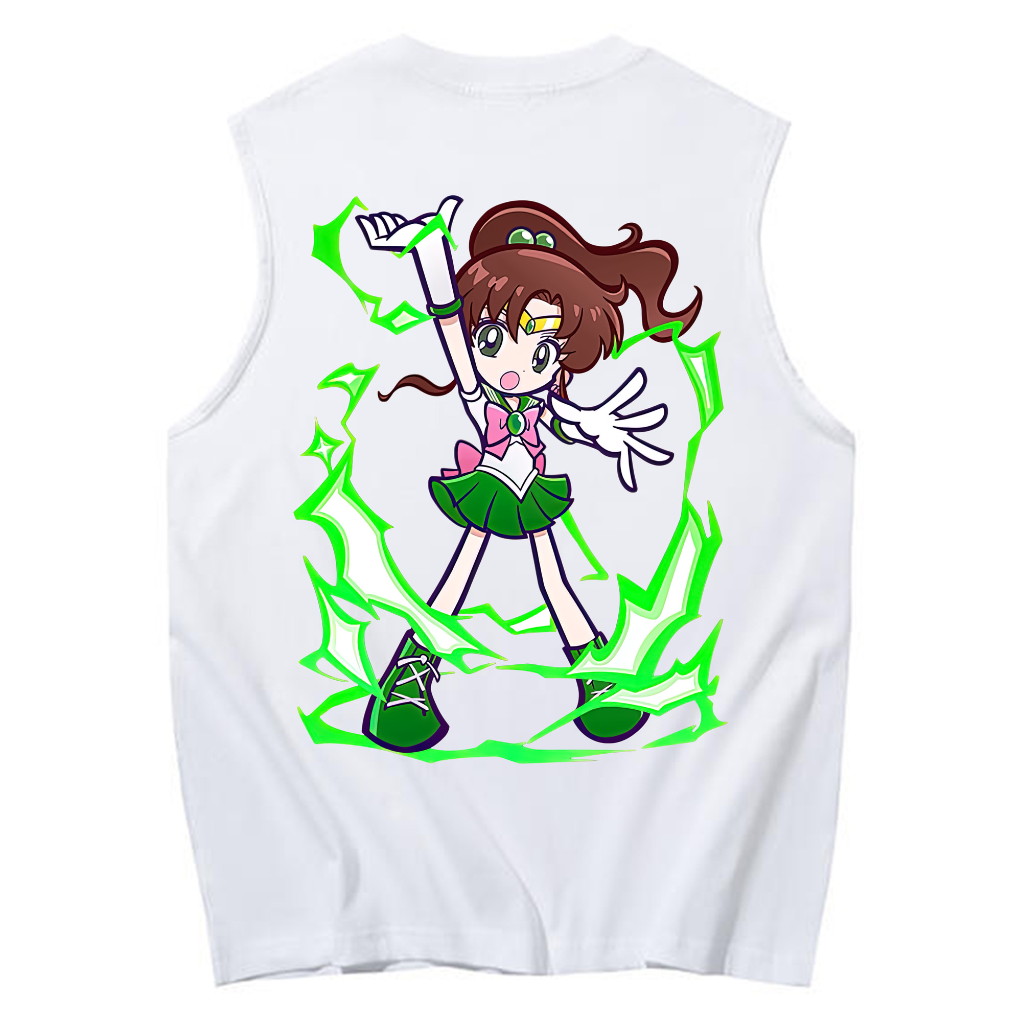 （画像用） 美少女戦士セーラームーン 木野 まこと きの まこと Sailor Moon Kino Makoto （セーラージュピター；Sailor Jupiter） コットン100％タンクトップ（背面プリント）