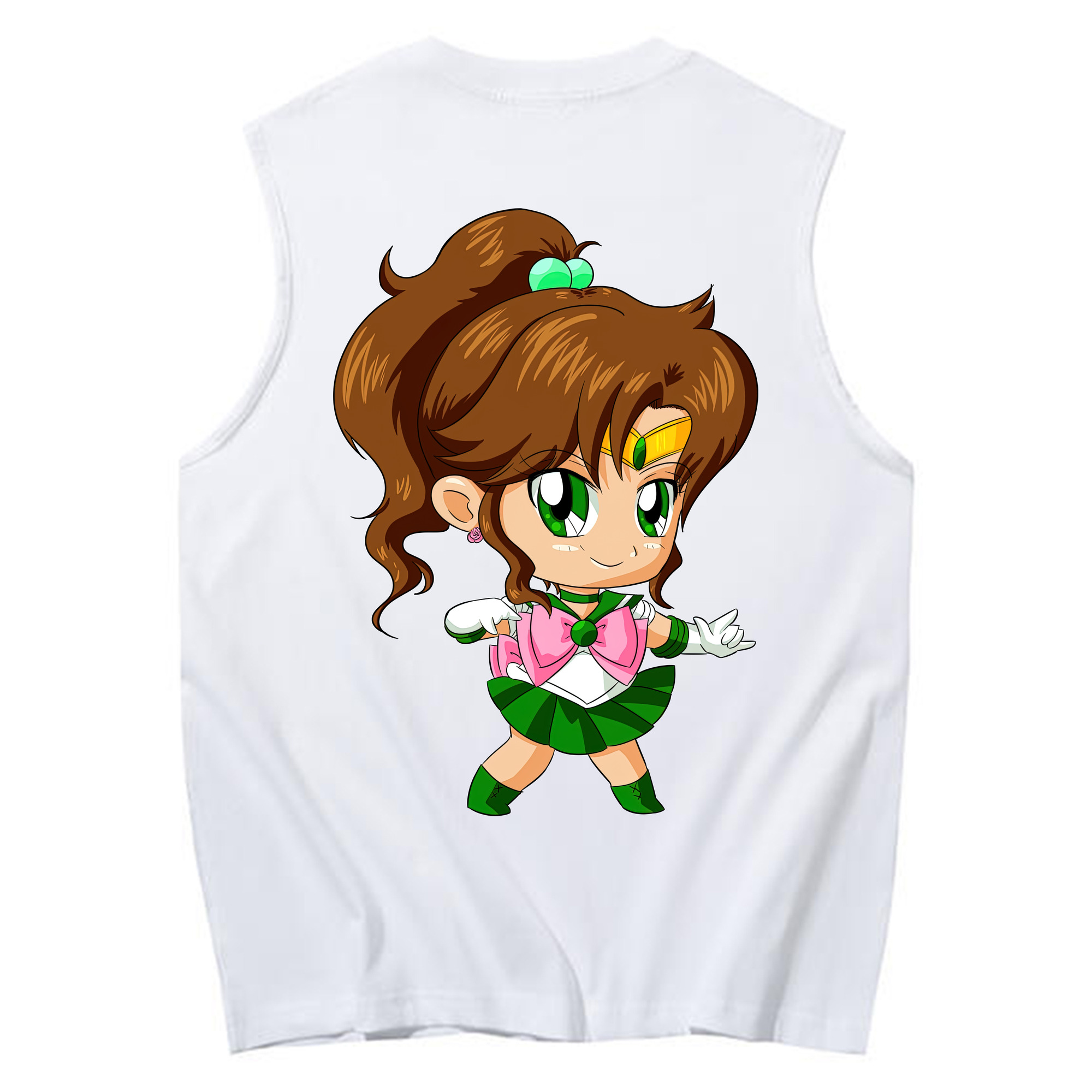 （画像用） 美少女戦士セーラームーン 木野 まこと きの まこと Sailor Moon Kino Makoto （セーラージュピター；Sailor Jupiter） コットン100％タンクトップ（背面プリント）
