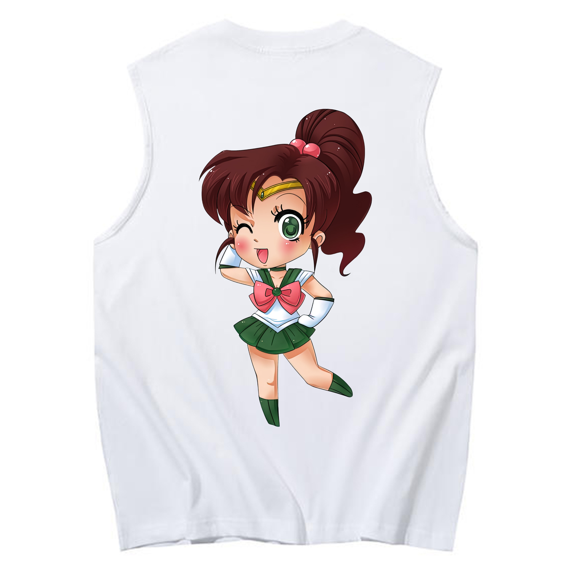（画像用） 美少女戦士セーラームーン 木野 まこと きの まこと Sailor Moon Kino Makoto （セーラージュピター；Sailor Jupiter） コットン100％タンクトップ（背面プリント）