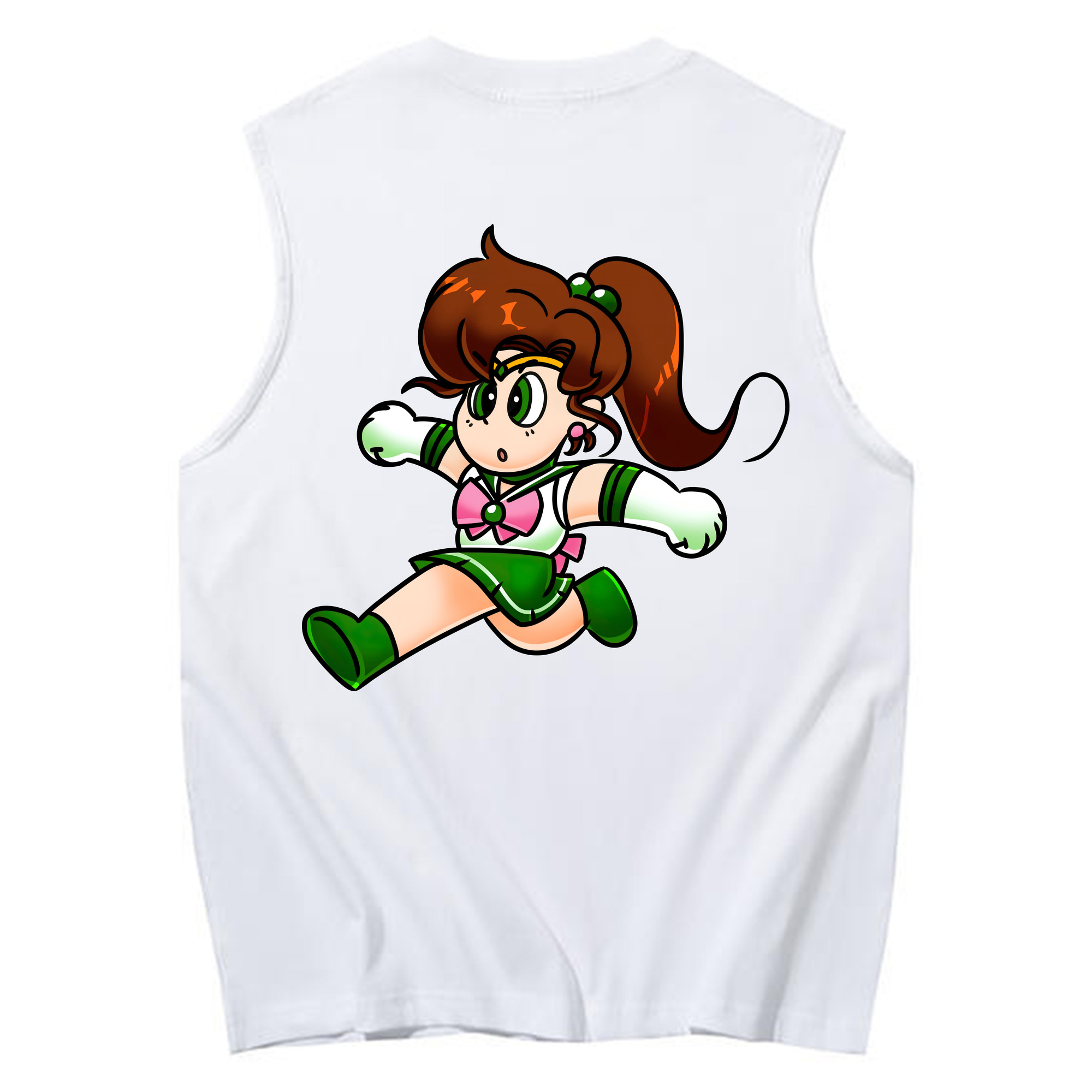 （画像用） 美少女戦士セーラームーン 木野 まこと きの まこと Sailor Moon Kino Makoto （セーラージュピター；Sailor Jupiter） コットン100％タンクトップ（背面プリント）