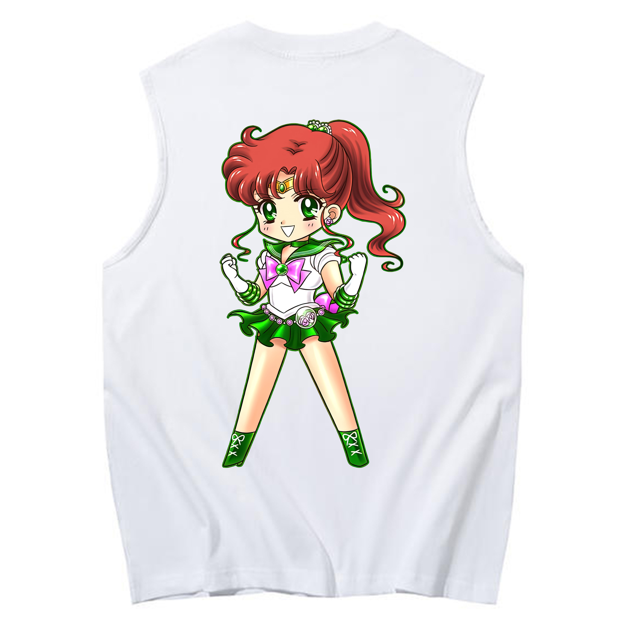 （画像用） 美少女戦士セーラームーン 木野 まこと きの まこと Sailor Moon Kino Makoto （セーラージュピター；Sailor Jupiter） コットン100％タンクトップ（背面プリント）