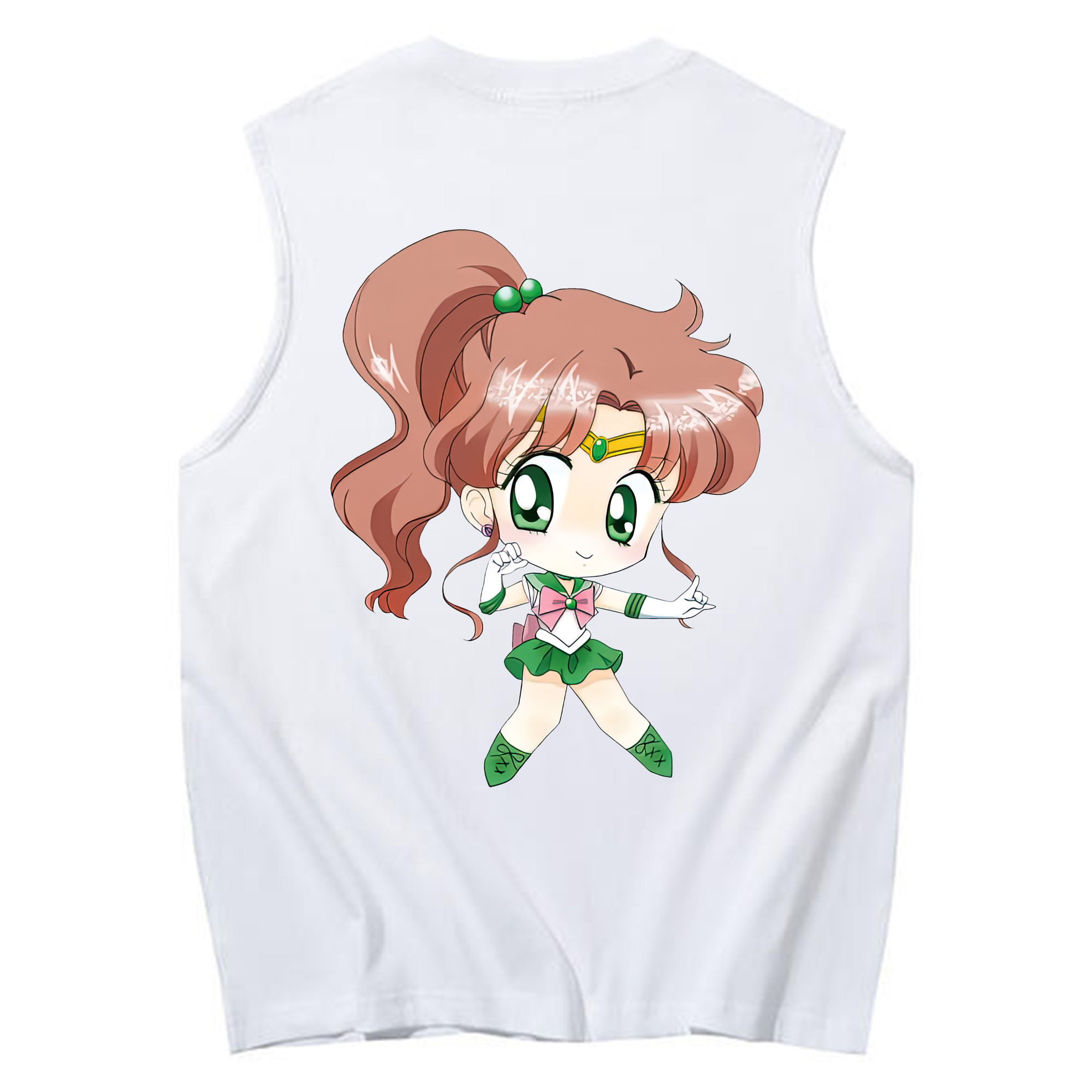 （画像用） 美少女戦士セーラームーン 木野 まこと きの まこと Sailor Moon Kino Makoto （セーラージュピター；Sailor Jupiter） コットン100％タンクトップ（背面プリント）