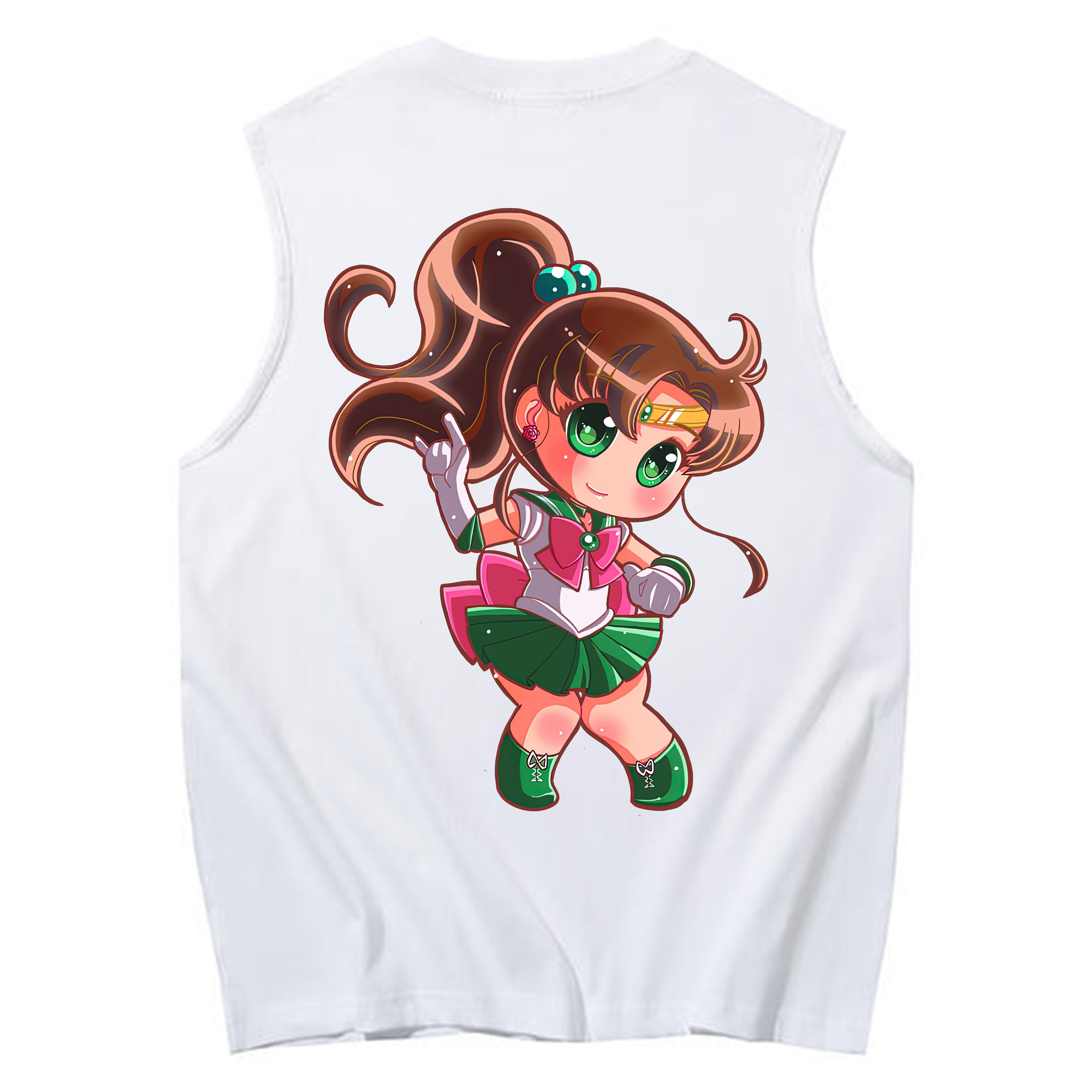 （画像用） 美少女戦士セーラームーン 木野 まこと きの まこと Sailor Moon Kino Makoto （セーラージュピター；Sailor Jupiter） コットン100％タンクトップ（背面プリント）