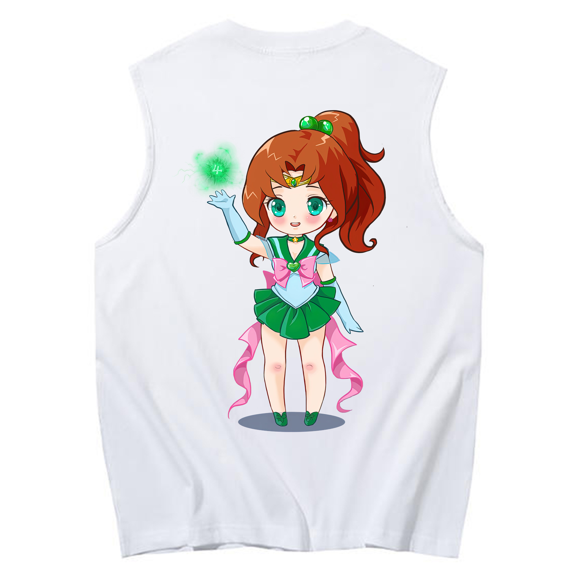 （画像用） 美少女戦士セーラームーン 木野 まこと きの まこと Sailor Moon Kino Makoto （セーラージュピター；Sailor Jupiter） コットン100％タンクトップ（背面プリント）