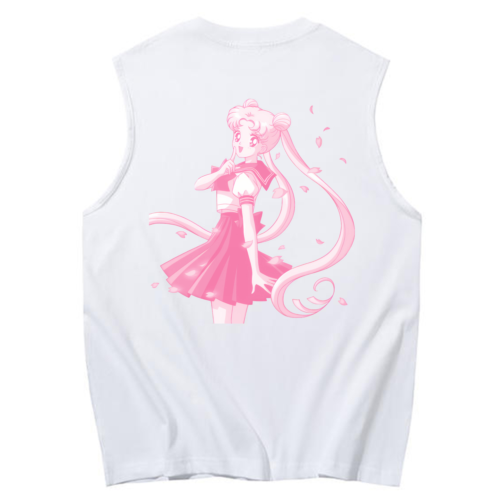 （画像用） 美少女戦士セーラームーン 愛野 美奈子 あいの みなこ Sailor Moon Aino Minako コットン100％タンクトップ（背面プリント）