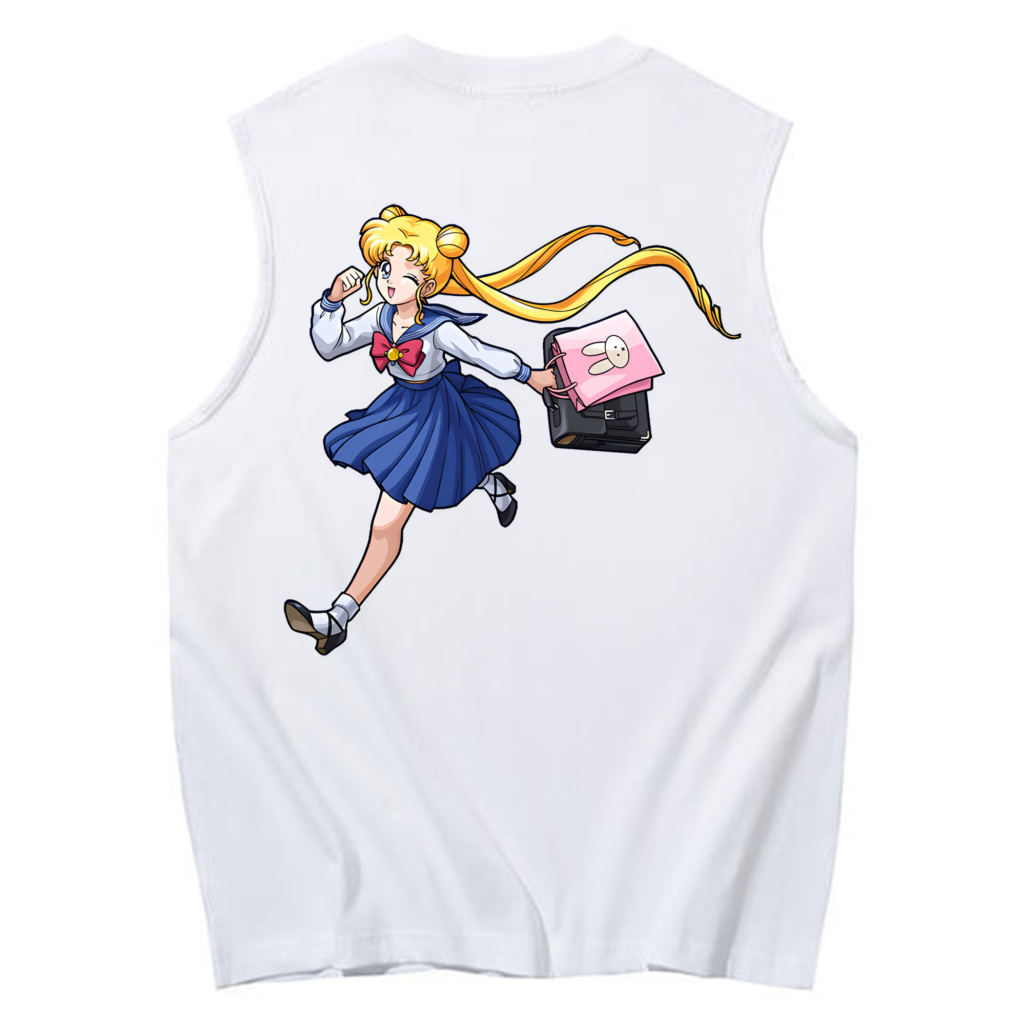 （画像用） 美少女戦士セーラームーン 愛野 美奈子 あいの みなこ Sailor Moon Aino Minako コットン100％タンクトップ（背面プリント）