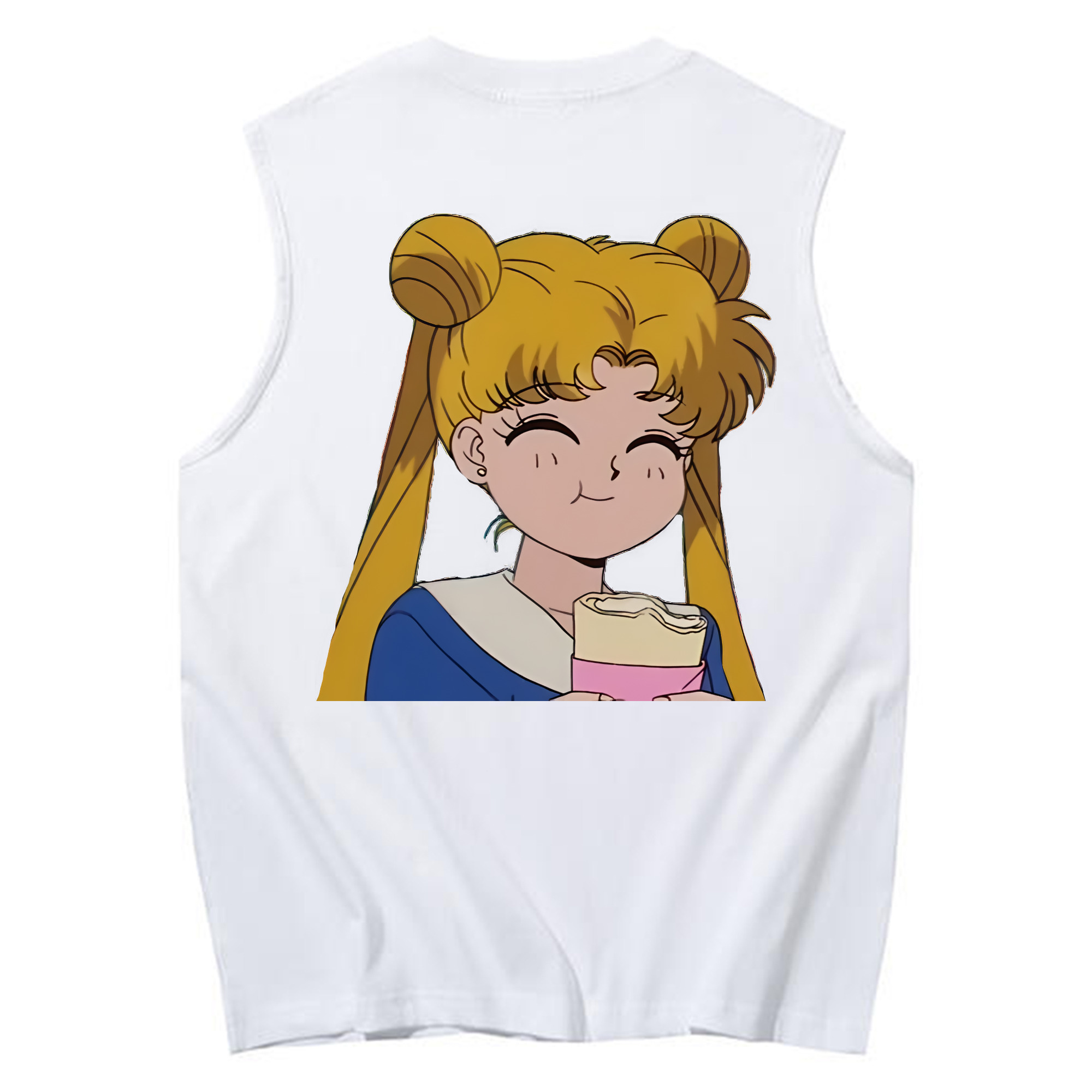 （画像用） 美少女戦士セーラームーン 愛野 美奈子 あいの みなこ Sailor Moon Aino Minako コットン100％タンクトップ（背面プリント）