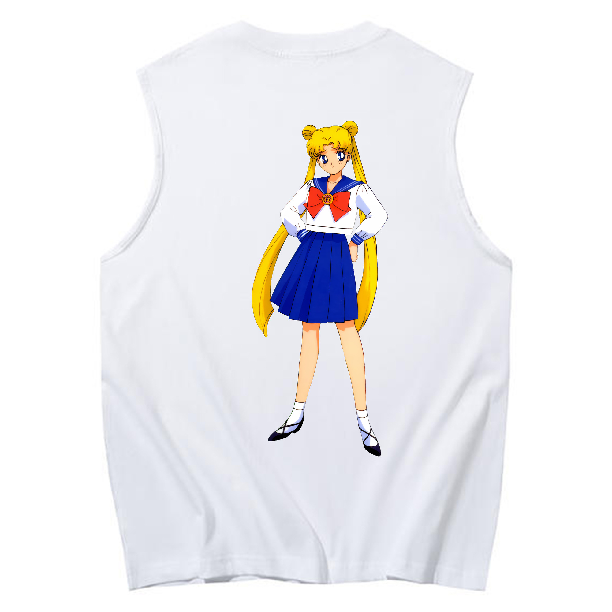 （画像用） 美少女戦士セーラームーン 愛野 美奈子 あいの みなこ Sailor Moon Aino Minako コットン100％タンクトップ（背面プリント）