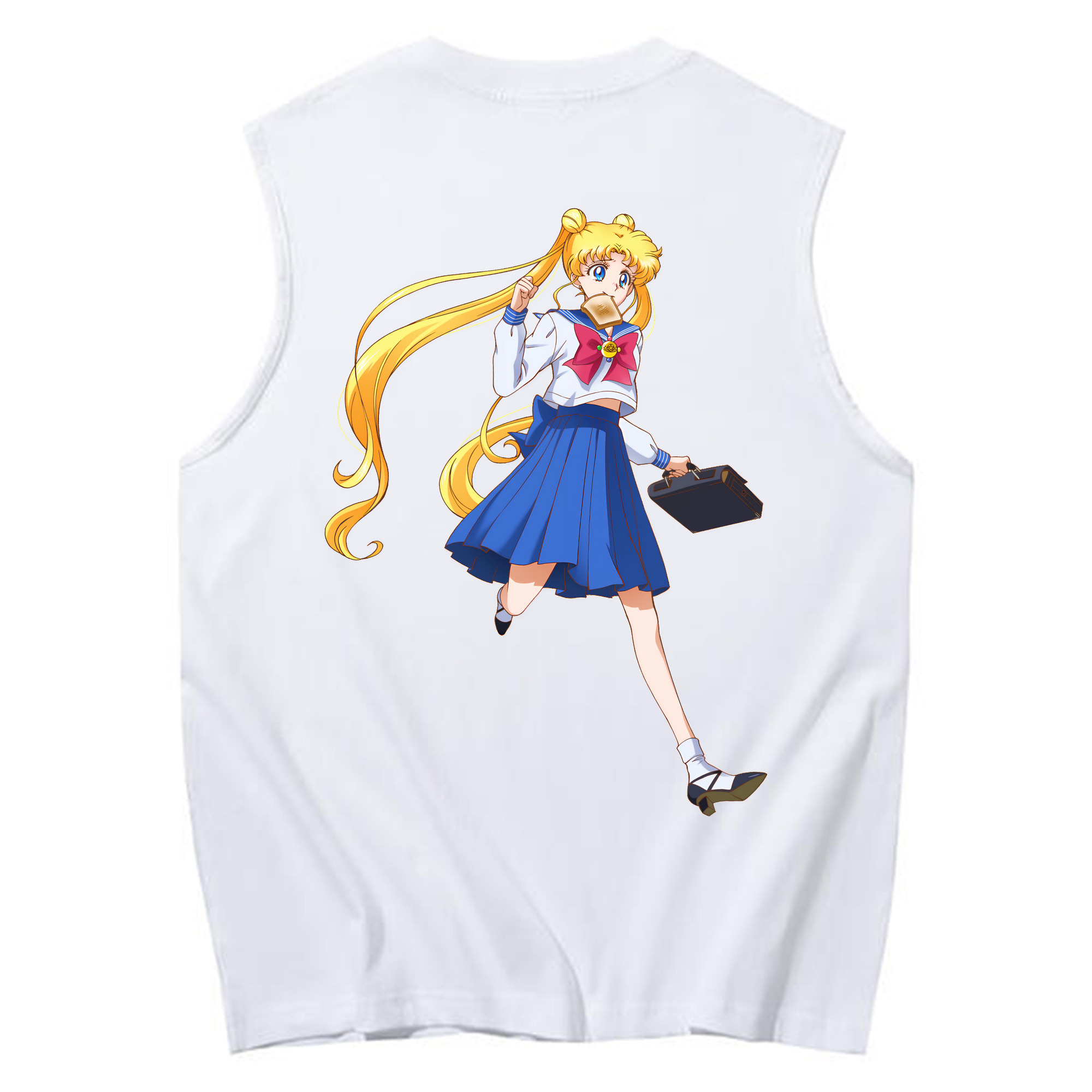 （画像用） 美少女戦士セーラームーン 愛野 美奈子 あいの みなこ Sailor Moon Aino Minako コットン100％タンクトップ（背面プリント）