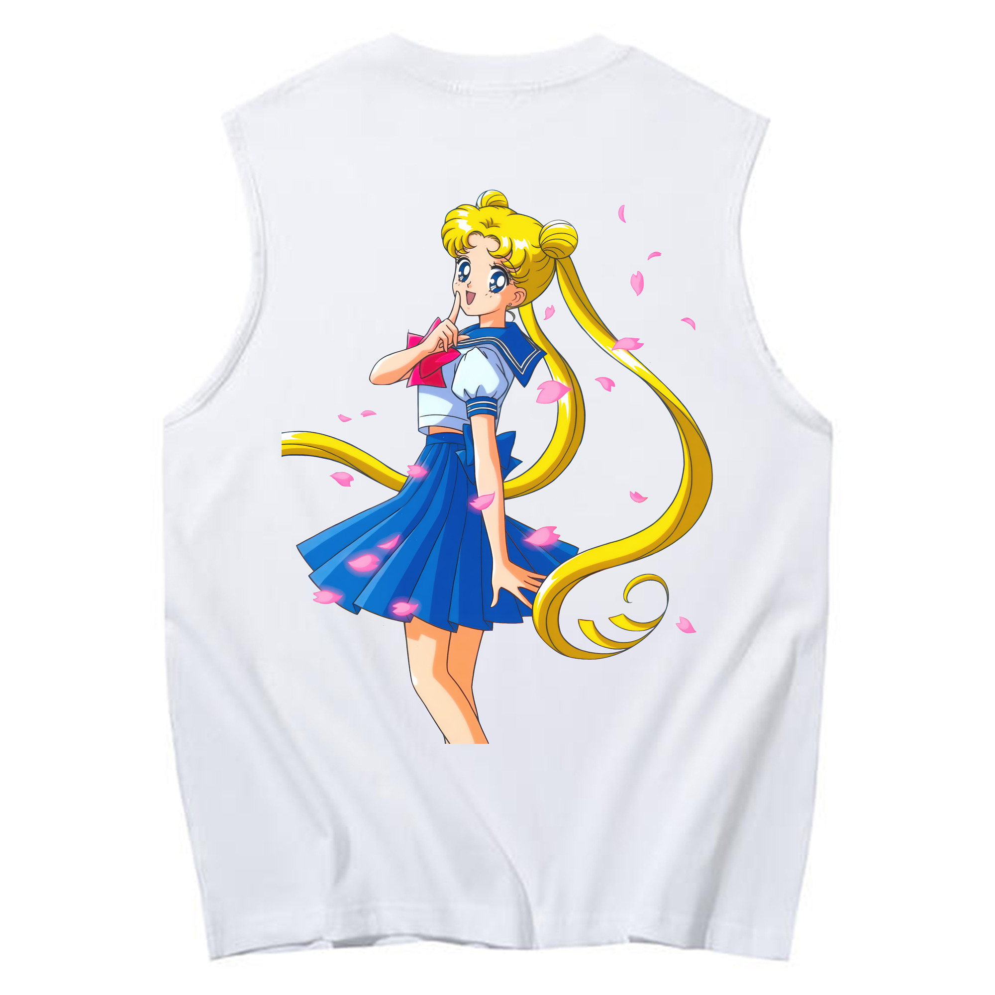 （画像用） 美少女戦士セーラームーン 愛野 美奈子 あいの みなこ Sailor Moon Aino Minako コットン100％タンクトップ（背面プリント）