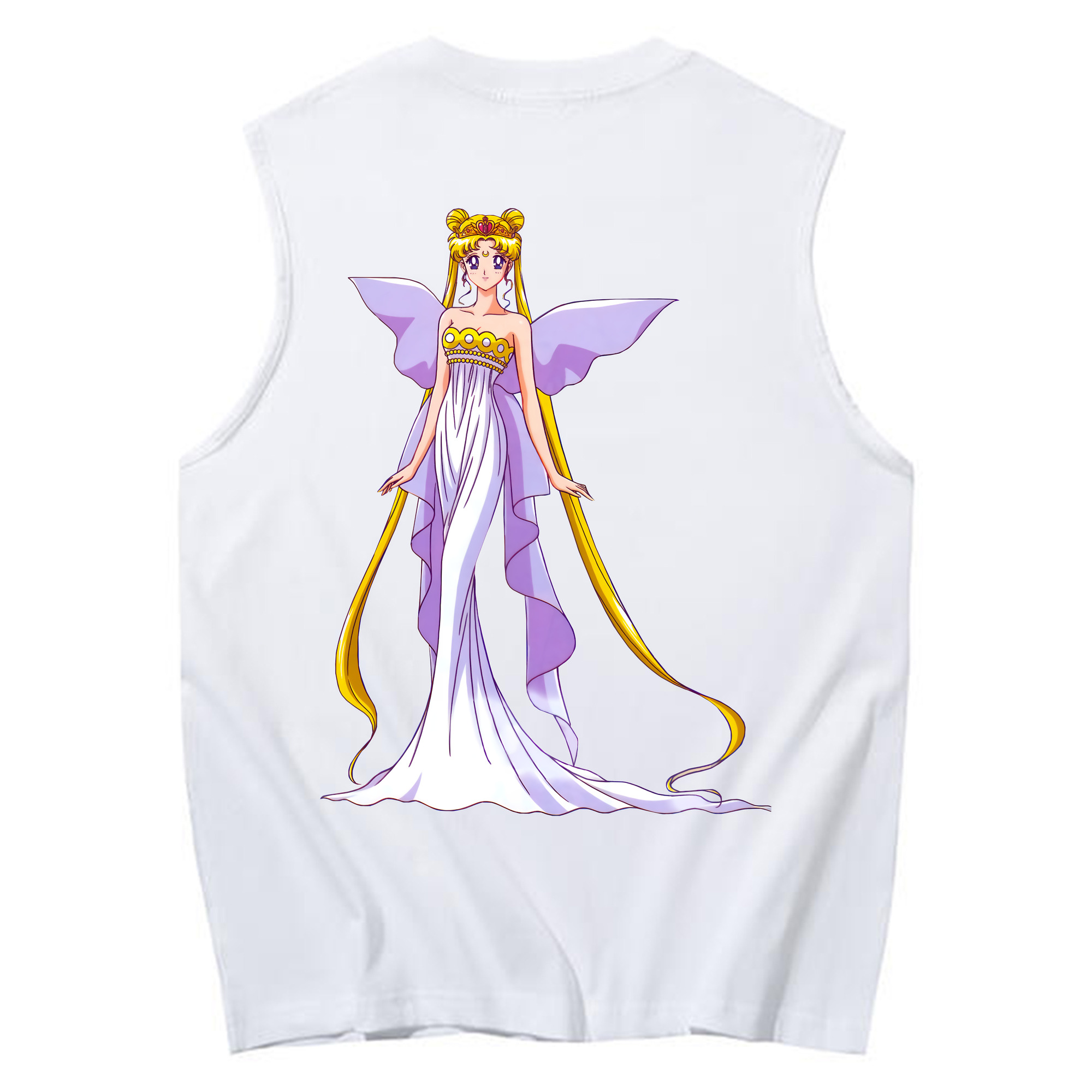 （画像用） 美少女戦士セーラームーン 愛野 美奈子 あいの みなこ Sailor Moon Aino Minako コットン100％タンクトップ（背面プリント）