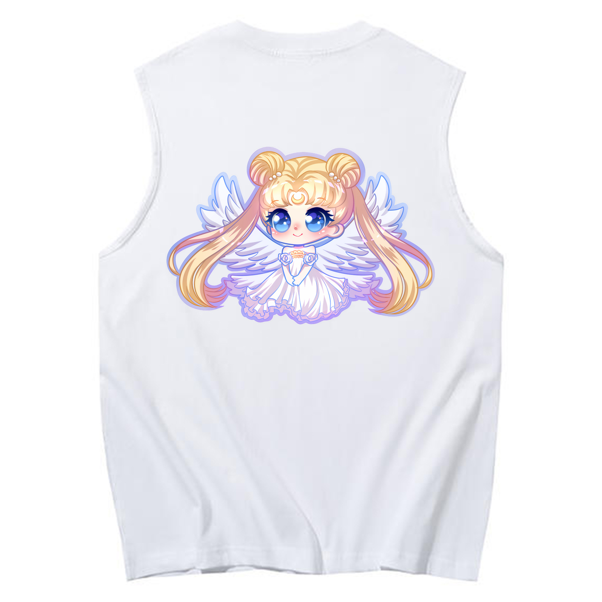 （画像用） 美少女戦士セーラームーン 愛野 美奈子 あいの みなこ Sailor Moon Aino Minako コットン100％タンクトップ（背面プリント）