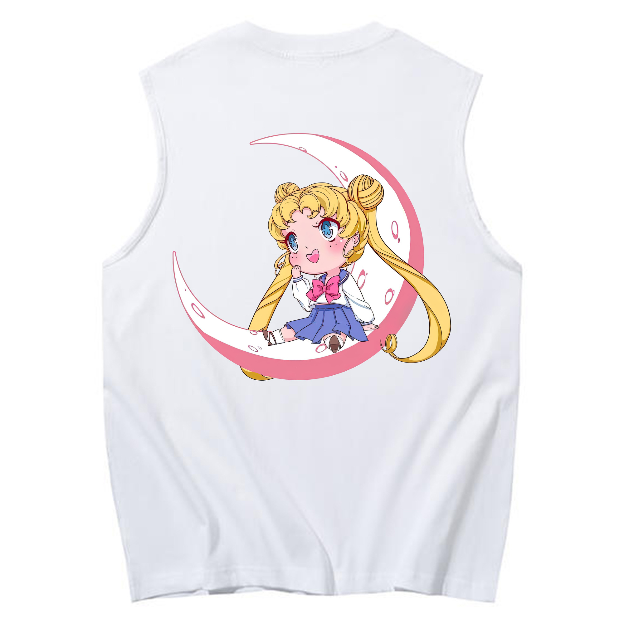 （画像用） 美少女戦士セーラームーン 愛野 美奈子 あいの みなこ Sailor Moon Aino Minako コットン100％タンクトップ（背面プリント）