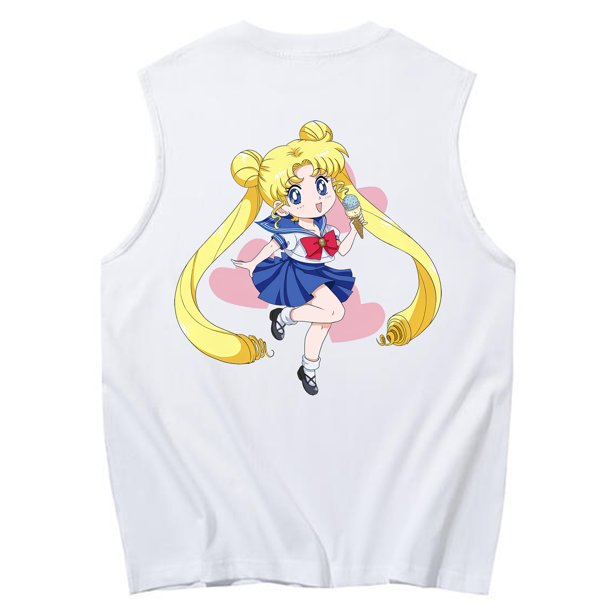 （画像用） 美少女戦士セーラームーン 愛野 美奈子 あいの みなこ Sailor Moon Aino Minako コットン100％タンクトップ（背面プリント）