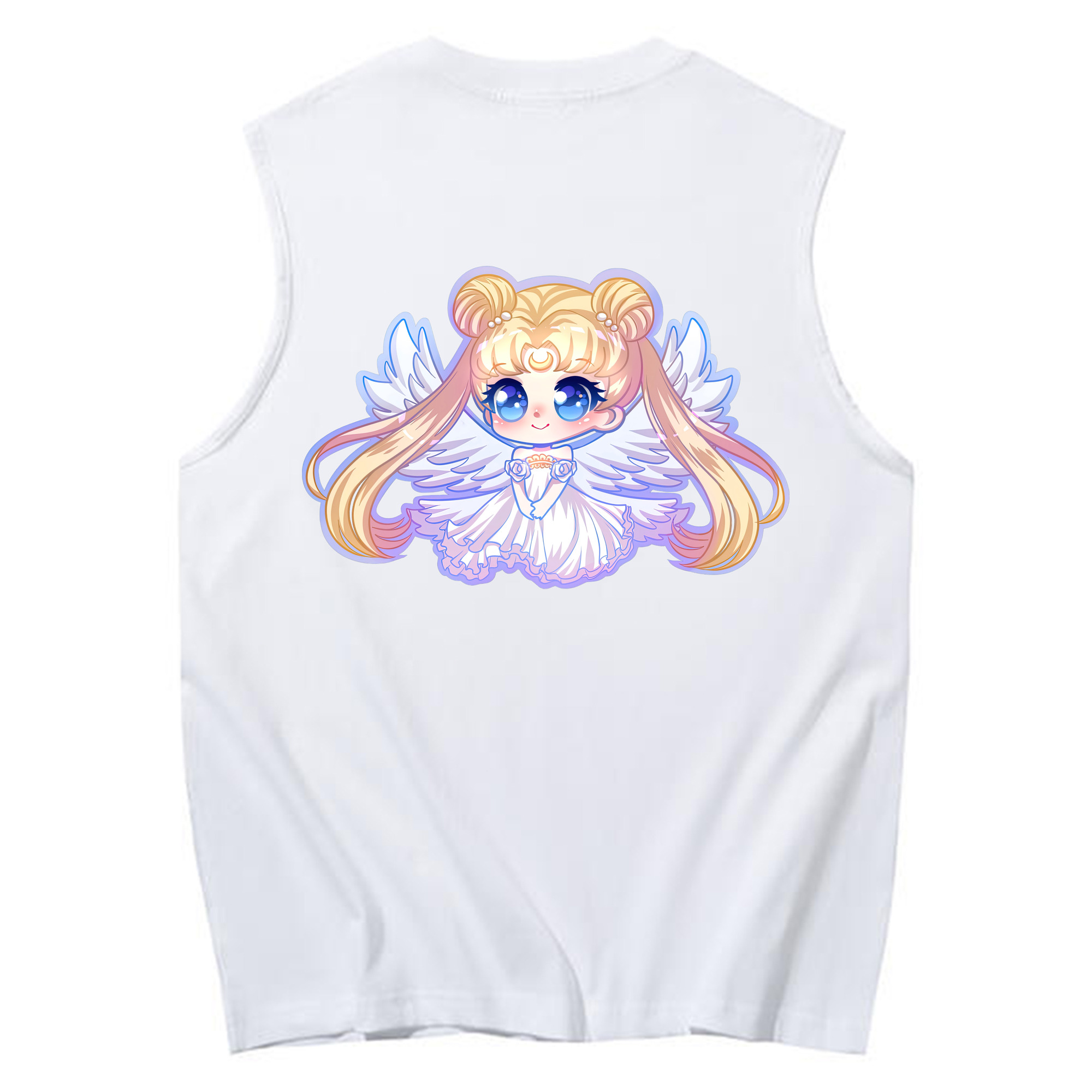 （画像用） 美少女戦士セーラームーン 愛野 美奈子 あいの みなこ Sailor Moon Aino Minako コットン100％タンクトップ（背面プリント）