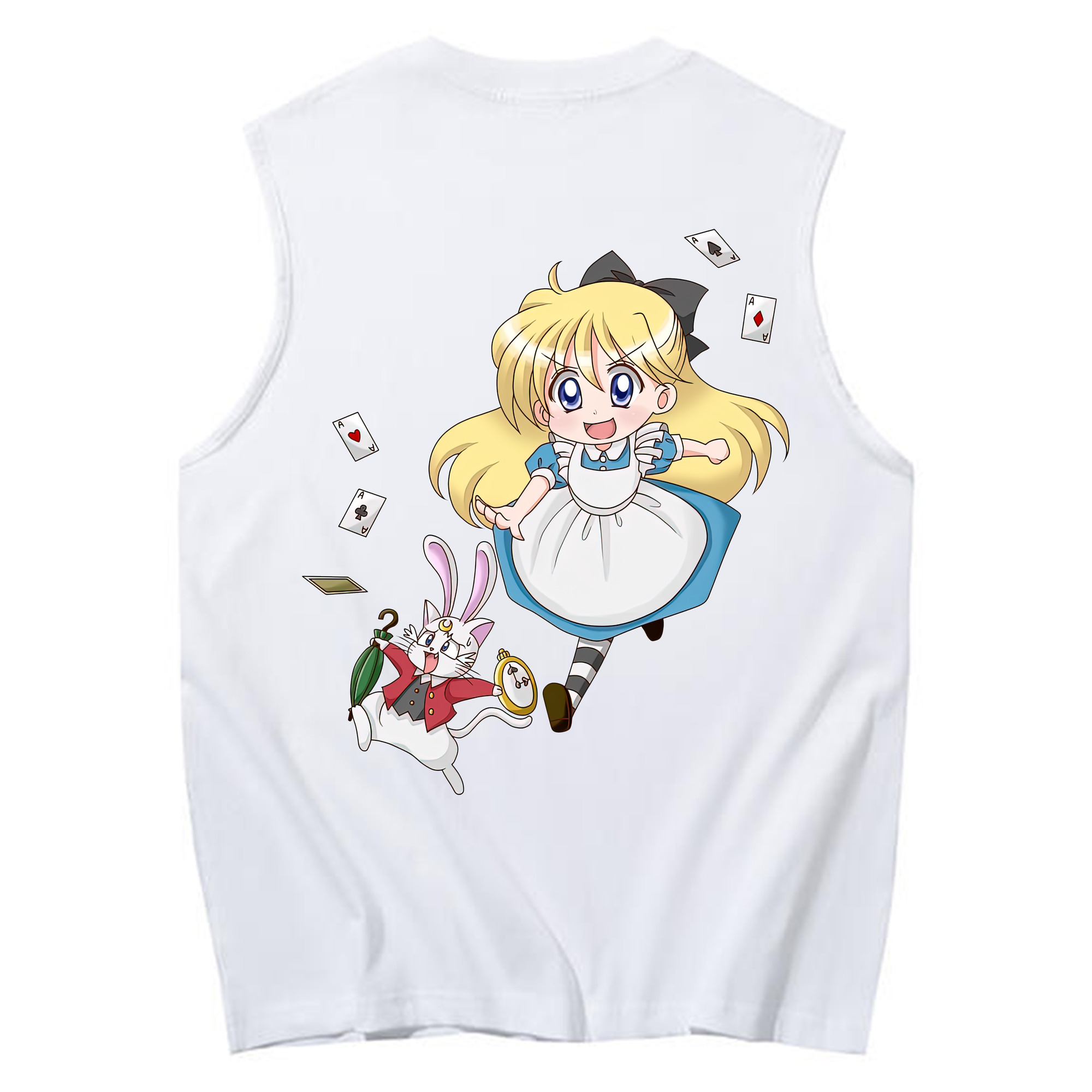 （画像用） 美少女戦士セーラームーン 愛野 美奈子 あいの みなこ Sailor Moon Aino Minako コットン100％タンクトップ（背面プリント）