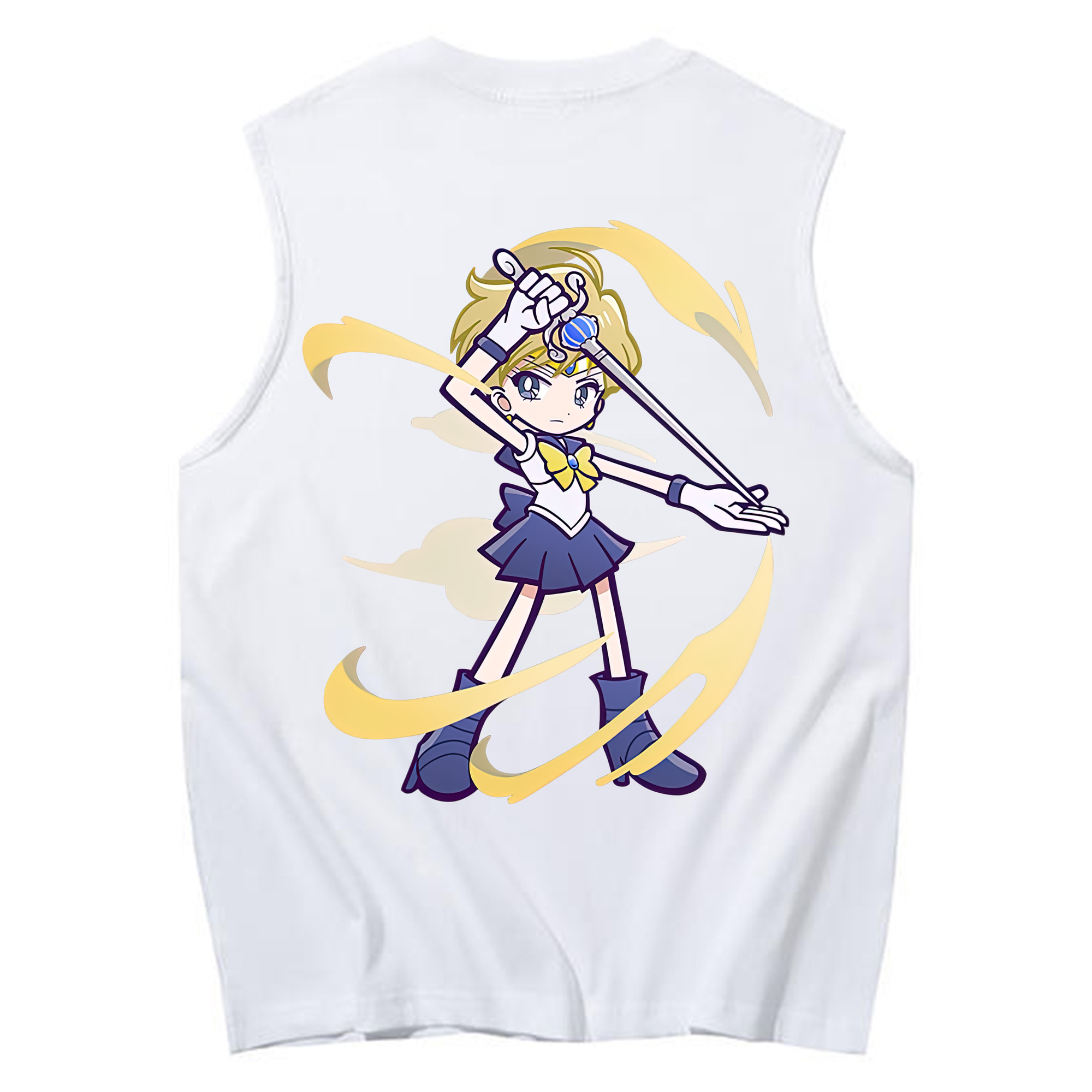 （画像用） 美少女戦士セーラームーン 天王はるか Sailor Moon Tenoh Haruka コットン100％タンクトップ（背面プリント）