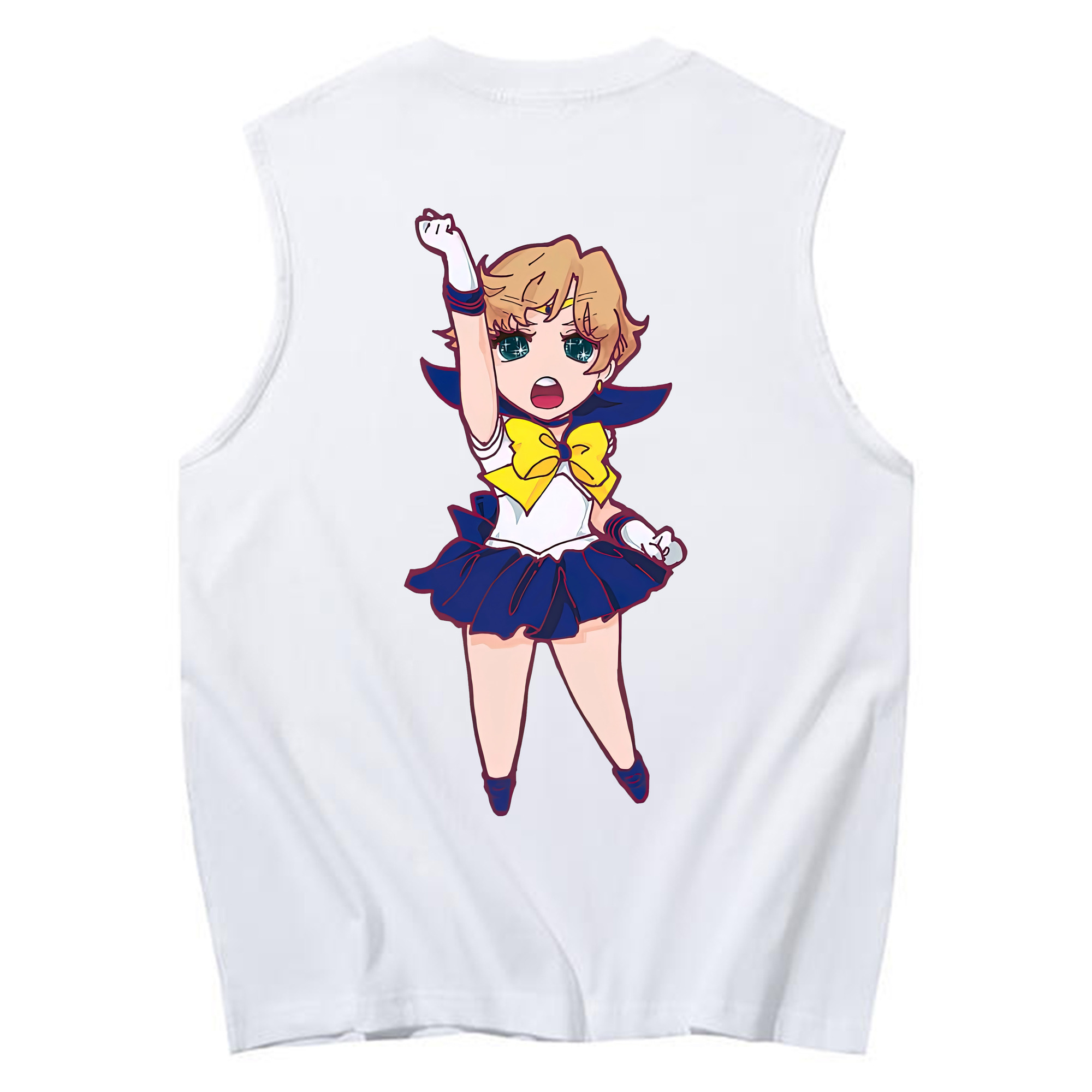 （画像用） 美少女戦士セーラームーン 天王はるか Sailor Moon Tenoh Haruka コットン100％タンクトップ（背面プリント）