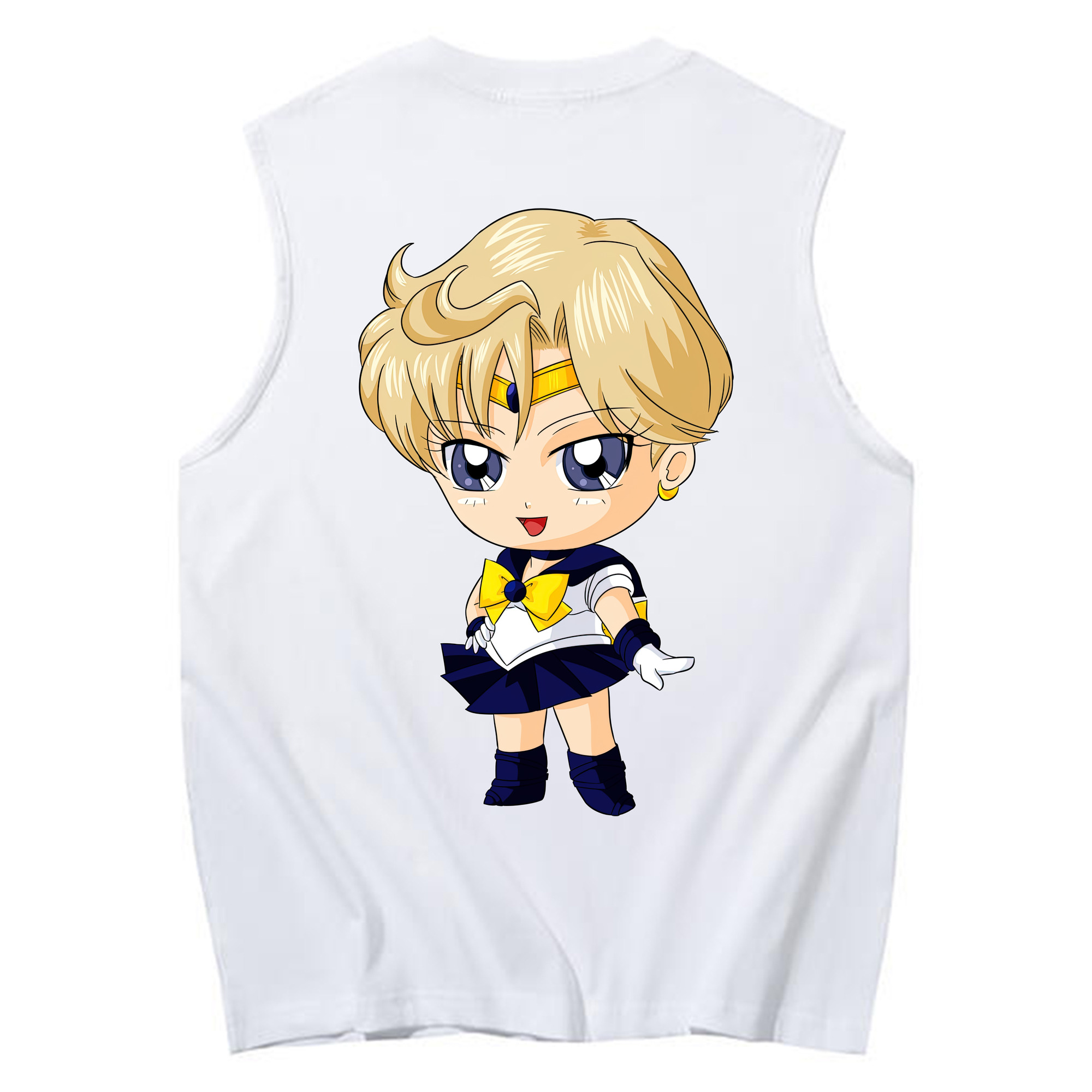 （画像用） 美少女戦士セーラームーン 天王はるか Sailor Moon Tenoh Haruka コットン100％タンクトップ（背面プリント）