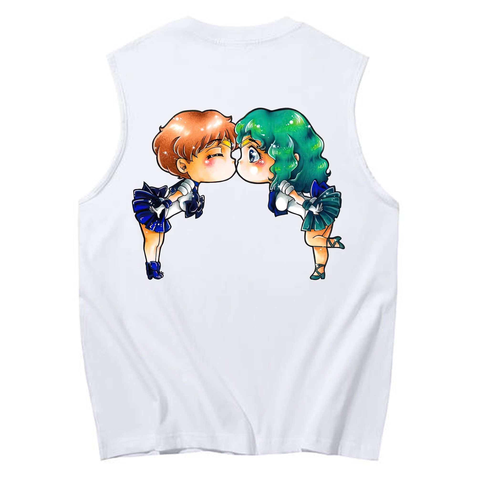 （画像用） 美少女戦士セーラームーン 天王はるか Sailor Moon Tenoh Haruka コットン100％タンクトップ（背面プリント）