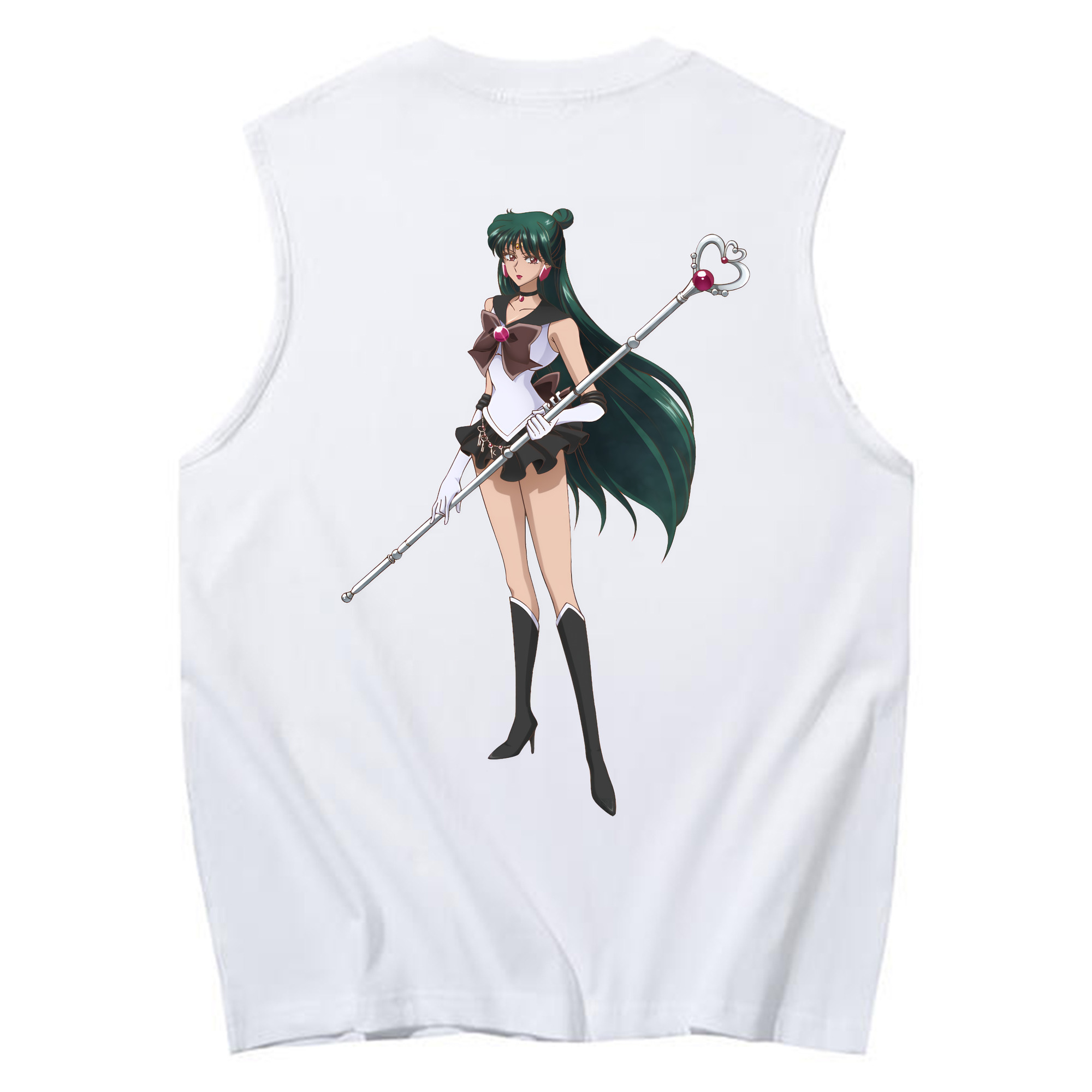 （画像用） 美少女戦士セーラームーン 冥王せつな Sailor Moon Meiou Setsuna コットン100％タンクトップ（背面プリント）