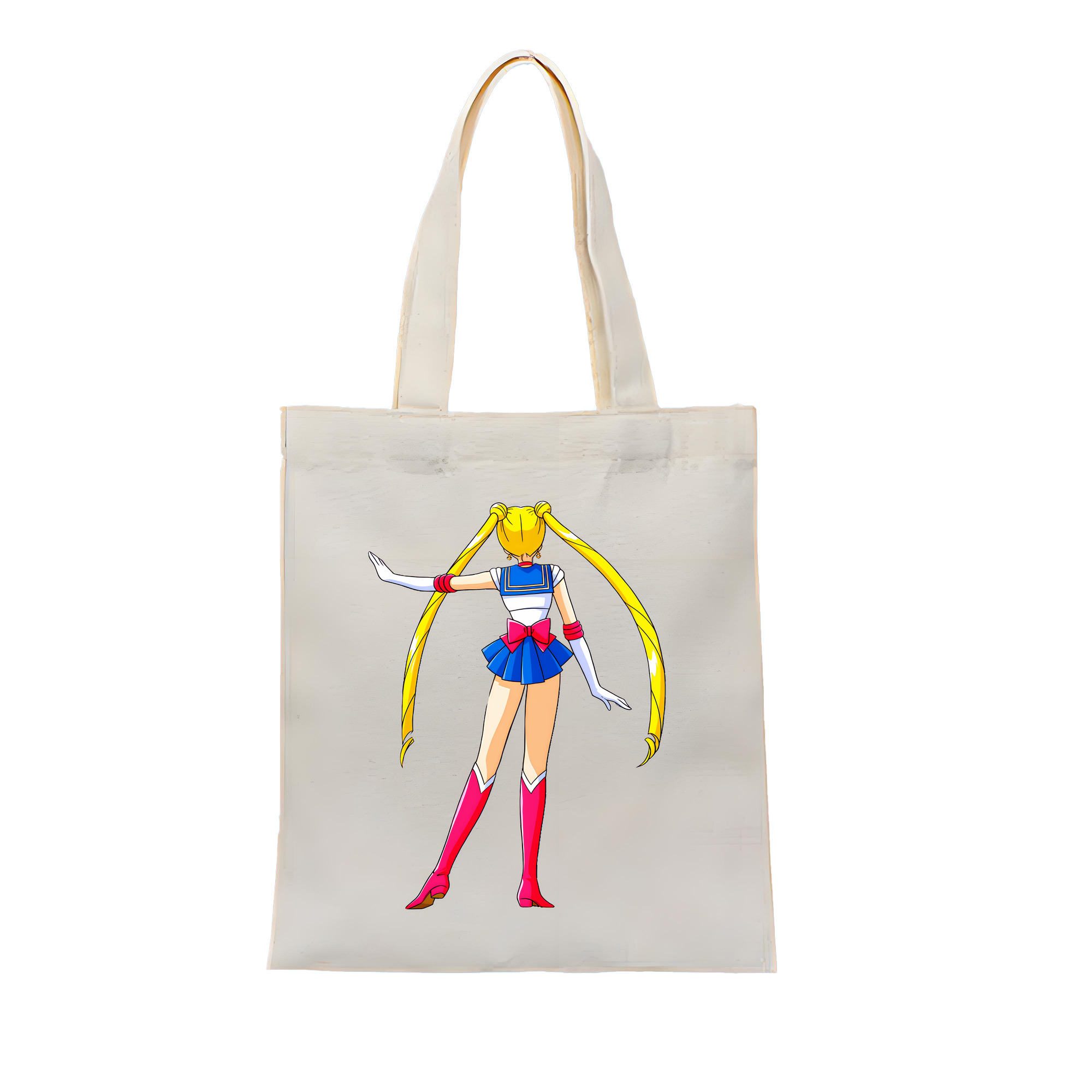 （画像用） 美少女戦士セーラームーン 月野 うさぎ つきの うさぎ Sailor Moon Tsukino Usagi 縦型キャンバス生地手提げバッグ　トートバッグ