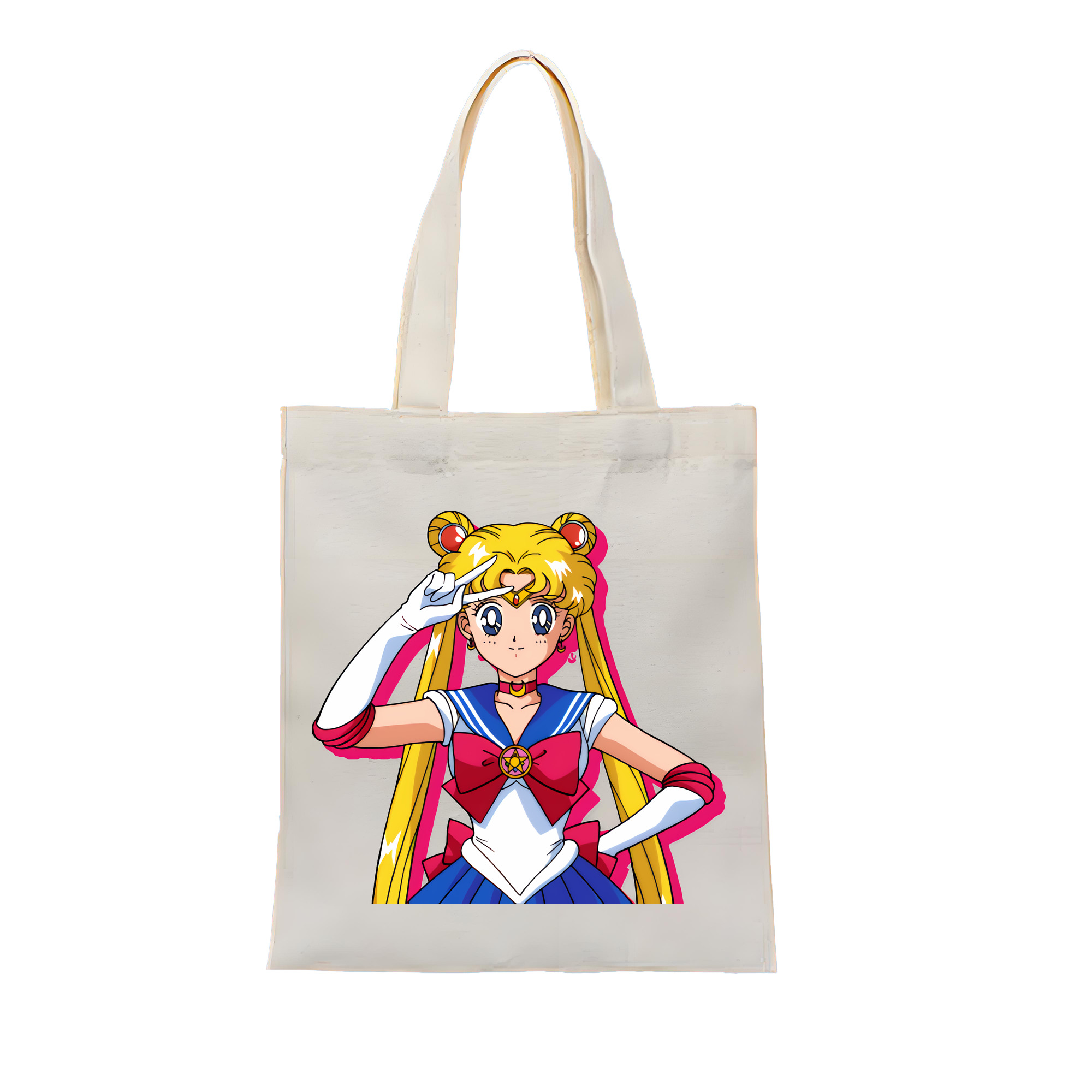 （画像用） 美少女戦士セーラームーン 月野 うさぎ つきの うさぎ Sailor Moon Tsukino Usagi 縦型キャンバス生地手提げバッグ　トートバッグ
