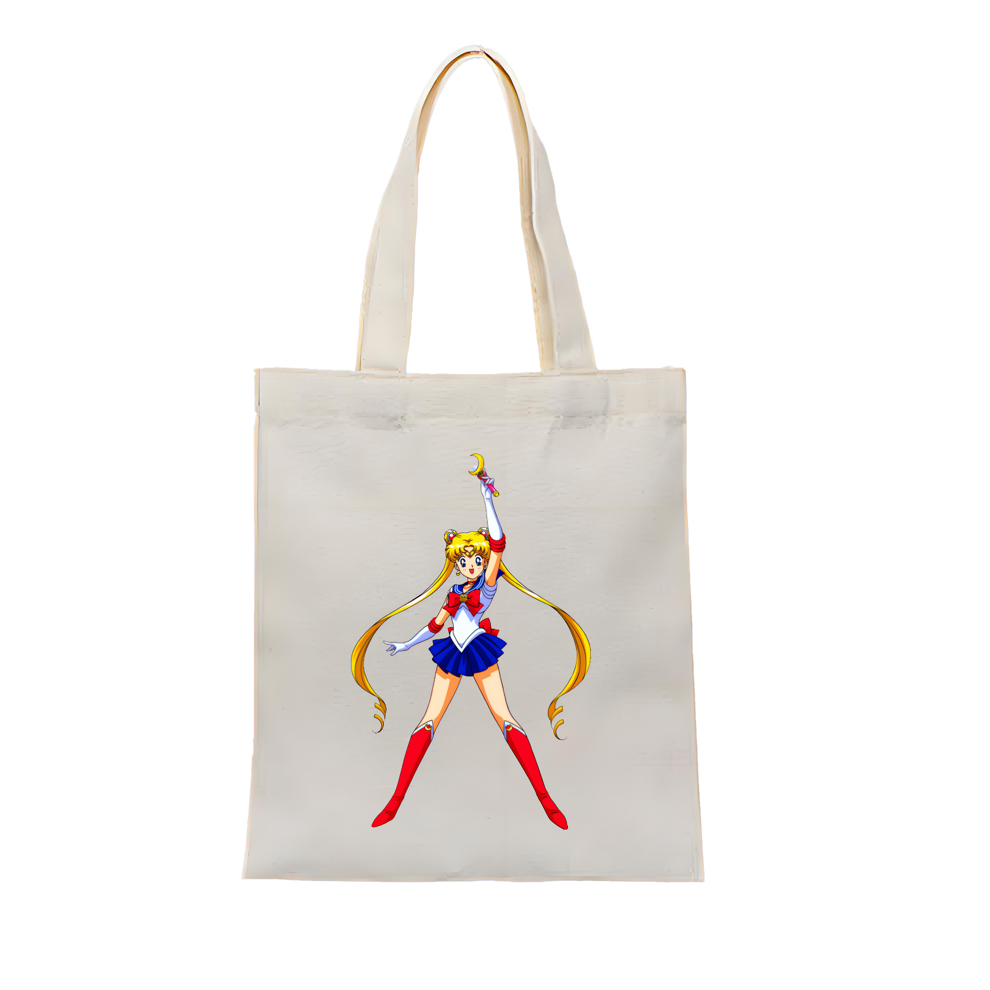 （画像用） 美少女戦士セーラームーン 月野 うさぎ つきの うさぎ Sailor Moon Tsukino Usagi 縦型キャンバス生地手提げバッグ　トートバッグ