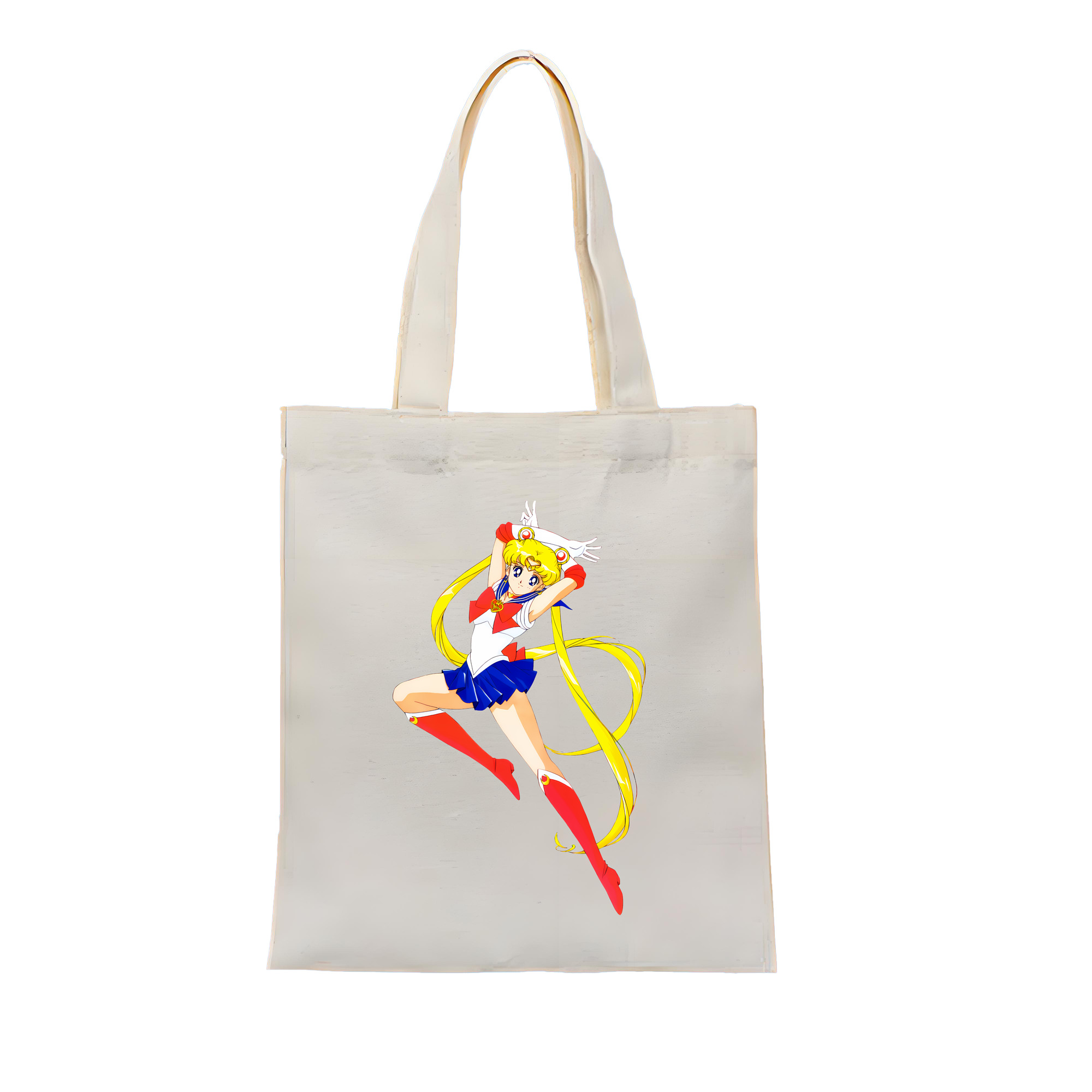 （画像用） 美少女戦士セーラームーン 月野 うさぎ つきの うさぎ Sailor Moon Tsukino Usagi 縦型キャンバス生地手提げバッグ　トートバッグ