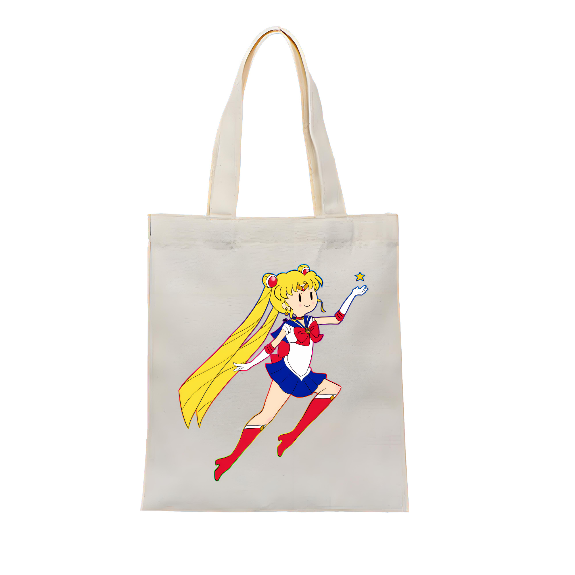 （画像用） 美少女戦士セーラームーン 月野 うさぎ つきの うさぎ Sailor Moon Tsukino Usagi 縦型キャンバス生地手提げバッグ　トートバッグ