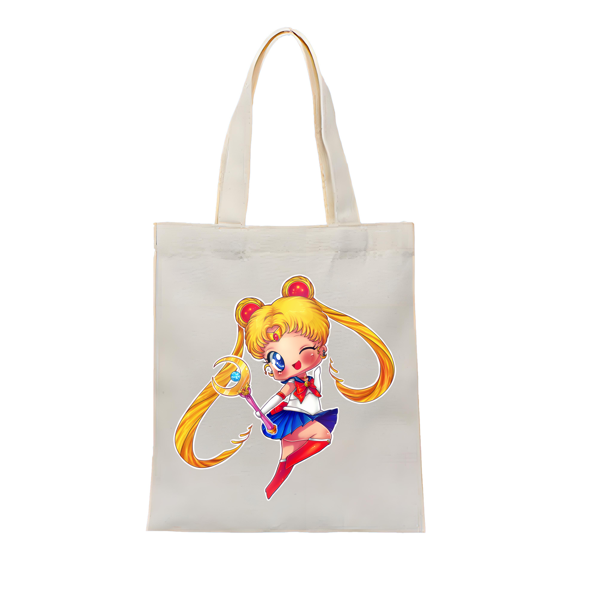 （画像用） 美少女戦士セーラームーン 月野 うさぎ つきの うさぎ Sailor Moon Tsukino Usagi 縦型キャンバス生地手提げバッグ　トートバッグ