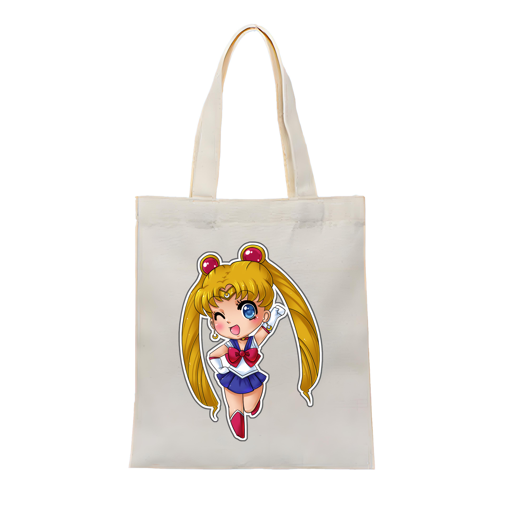 （画像用） 美少女戦士セーラームーン 月野 うさぎ つきの うさぎ Sailor Moon Tsukino Usagi 縦型キャンバス生地手提げバッグ　トートバッグ